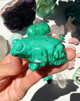 Hand Carved Malachite Frog - Baltic Mermaid