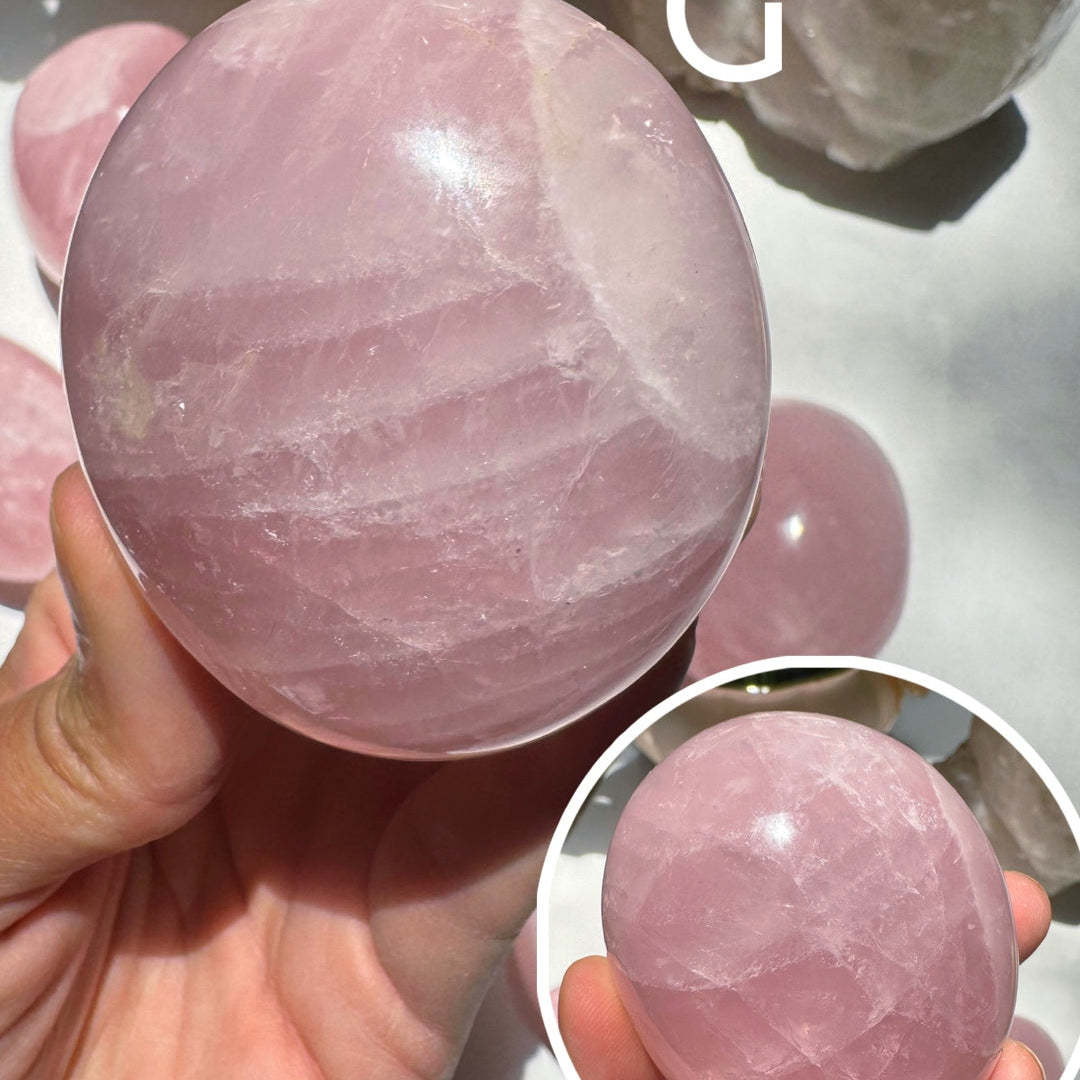 Large Rose Quartz Pebble Baltic Mermaid