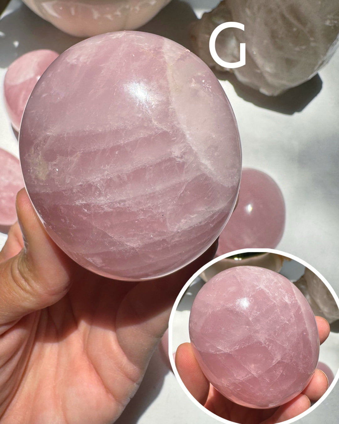 Large Rose Quartz Pebble Baltic Mermaid