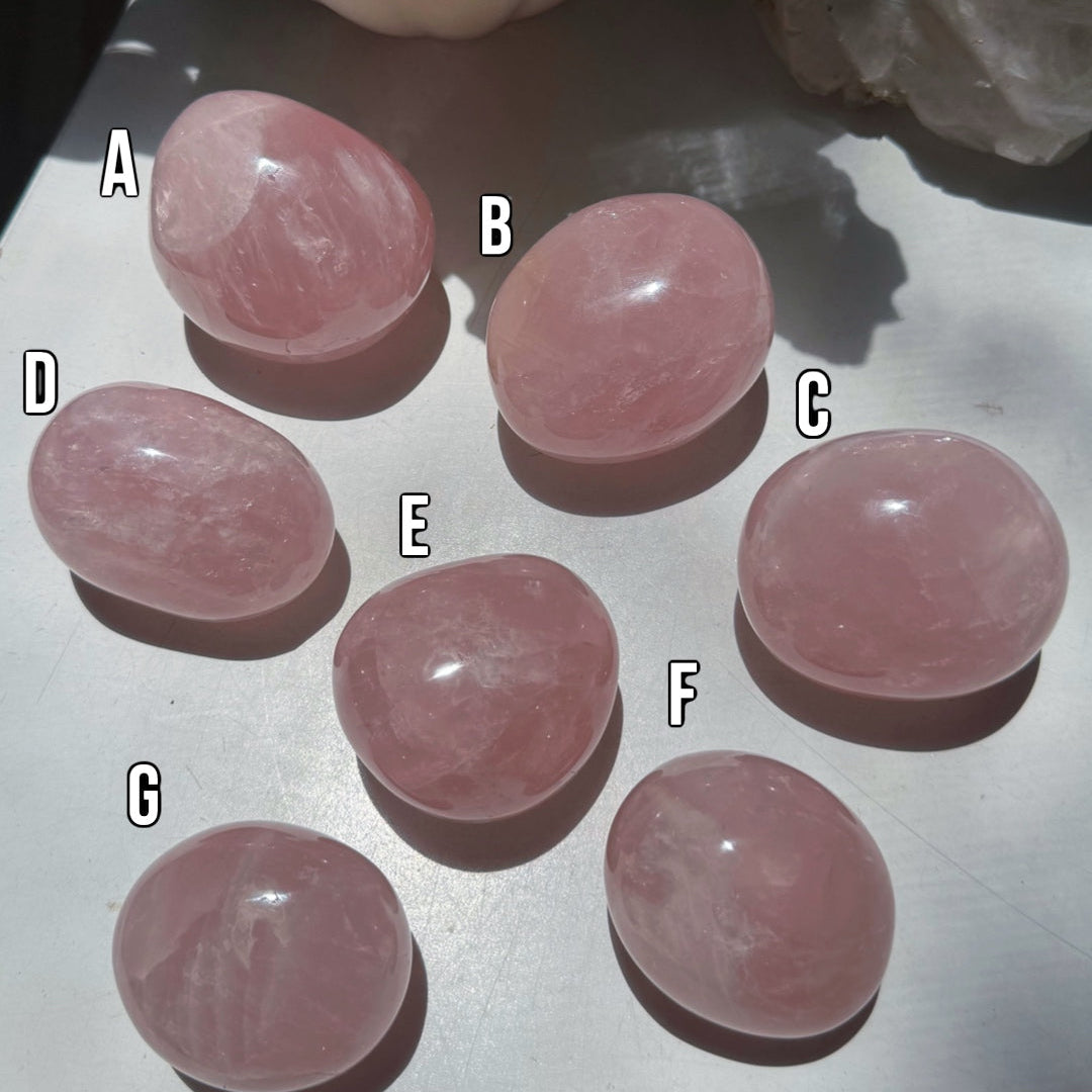 Large Rose Quartz Pebble Baltic Mermaid