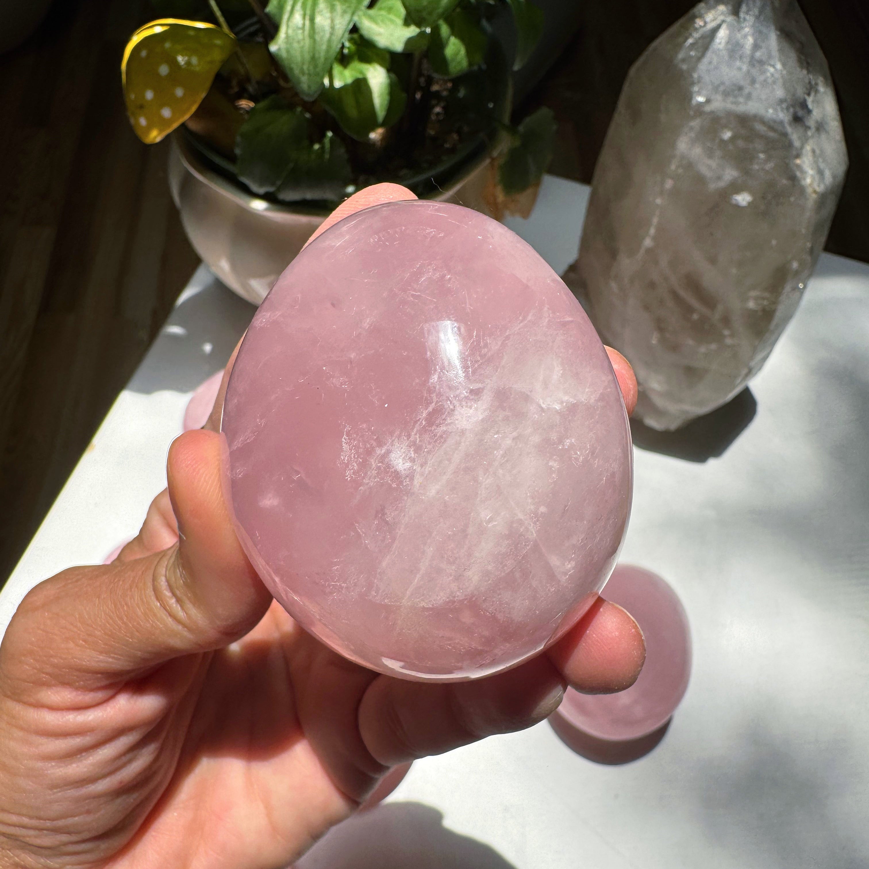 Large Rose Quartz Pebble Baltic Mermaid
