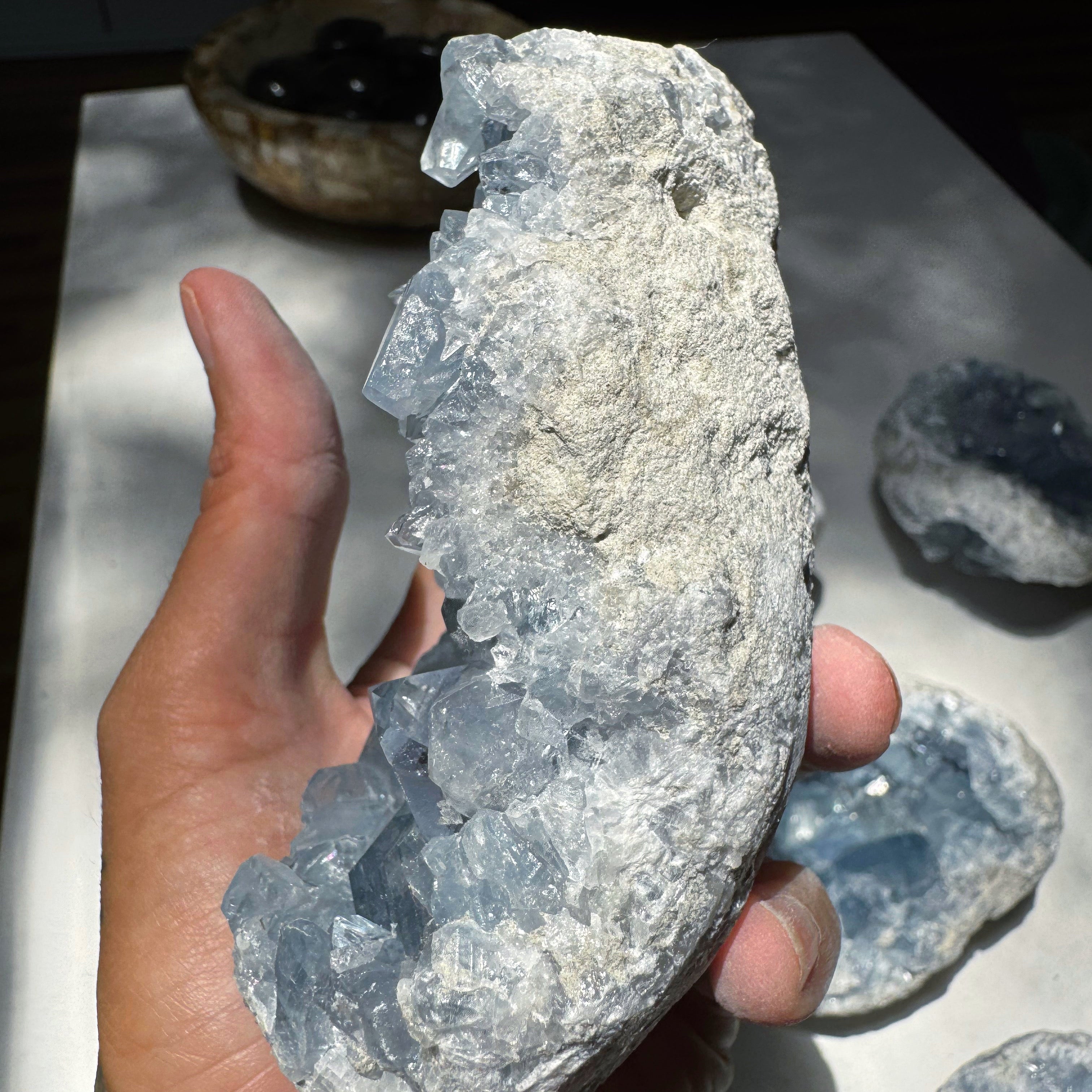 Celestite Cluster Baltic Mermaid