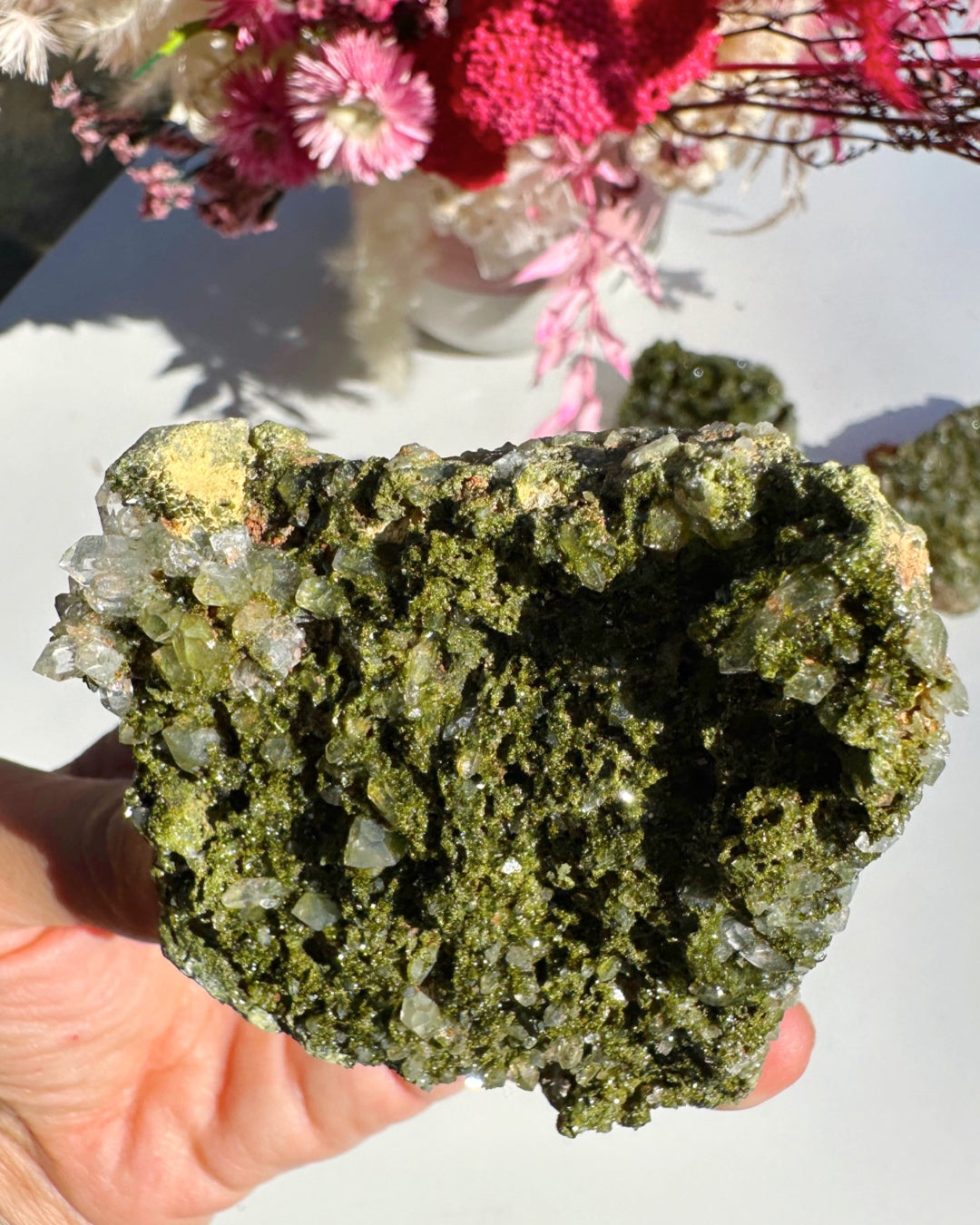 Epidote Quartz Cluster - Baltic Mermaid