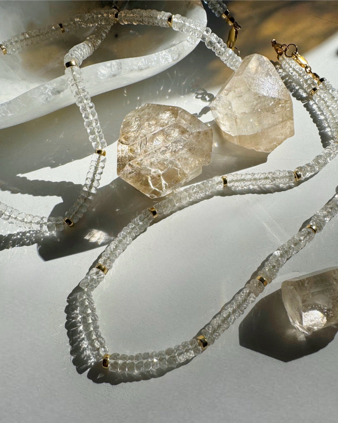 “Rihanna” - White Topaz Gemstone Candy Necklace - Baltic Mermaid