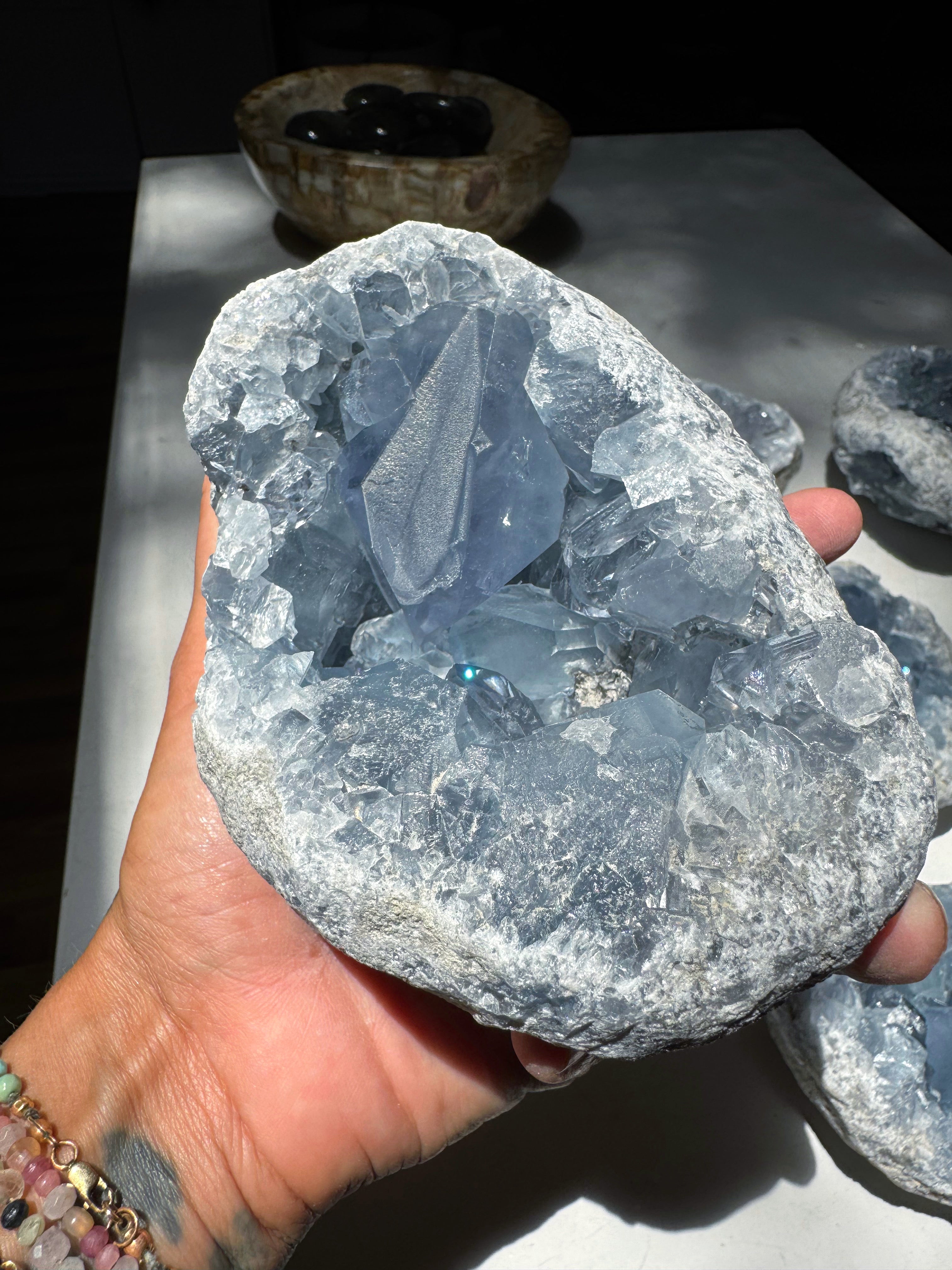Celestite Cluster Baltic Mermaid