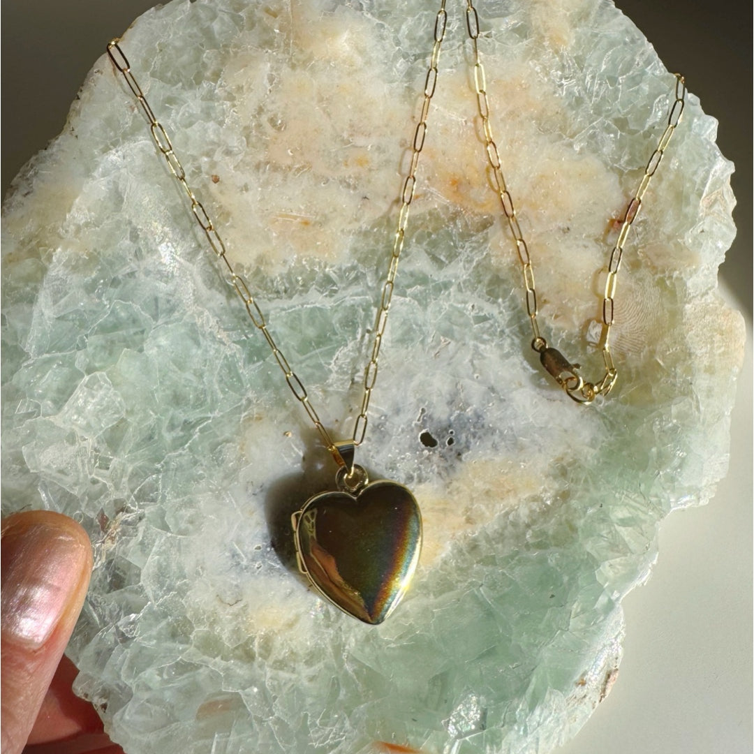 Heart Locket Gold Filled Necklace - Baltic Mermaid