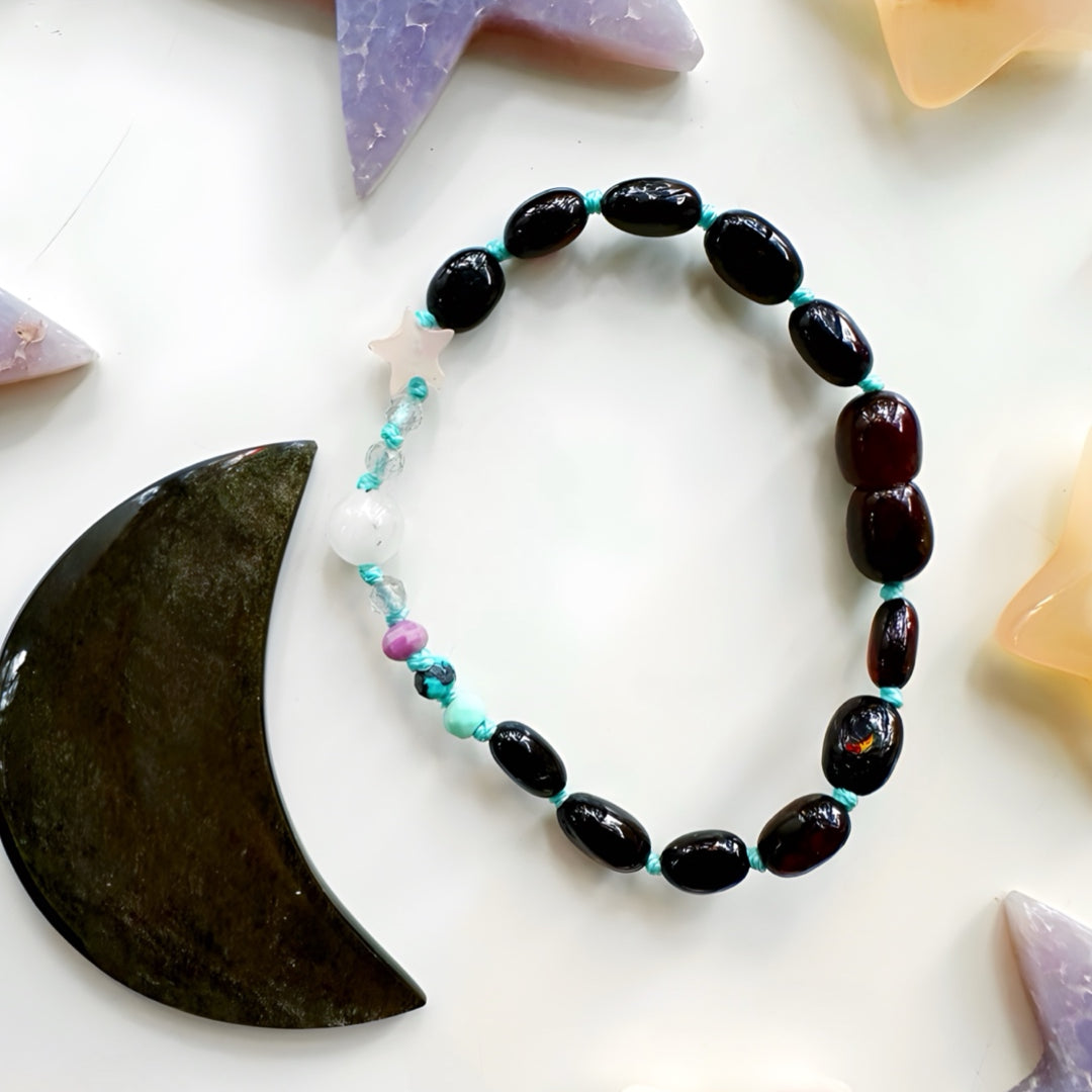 “Wish” Baltic Amber & Gemstone Bracelet - Baltic Mermaid
