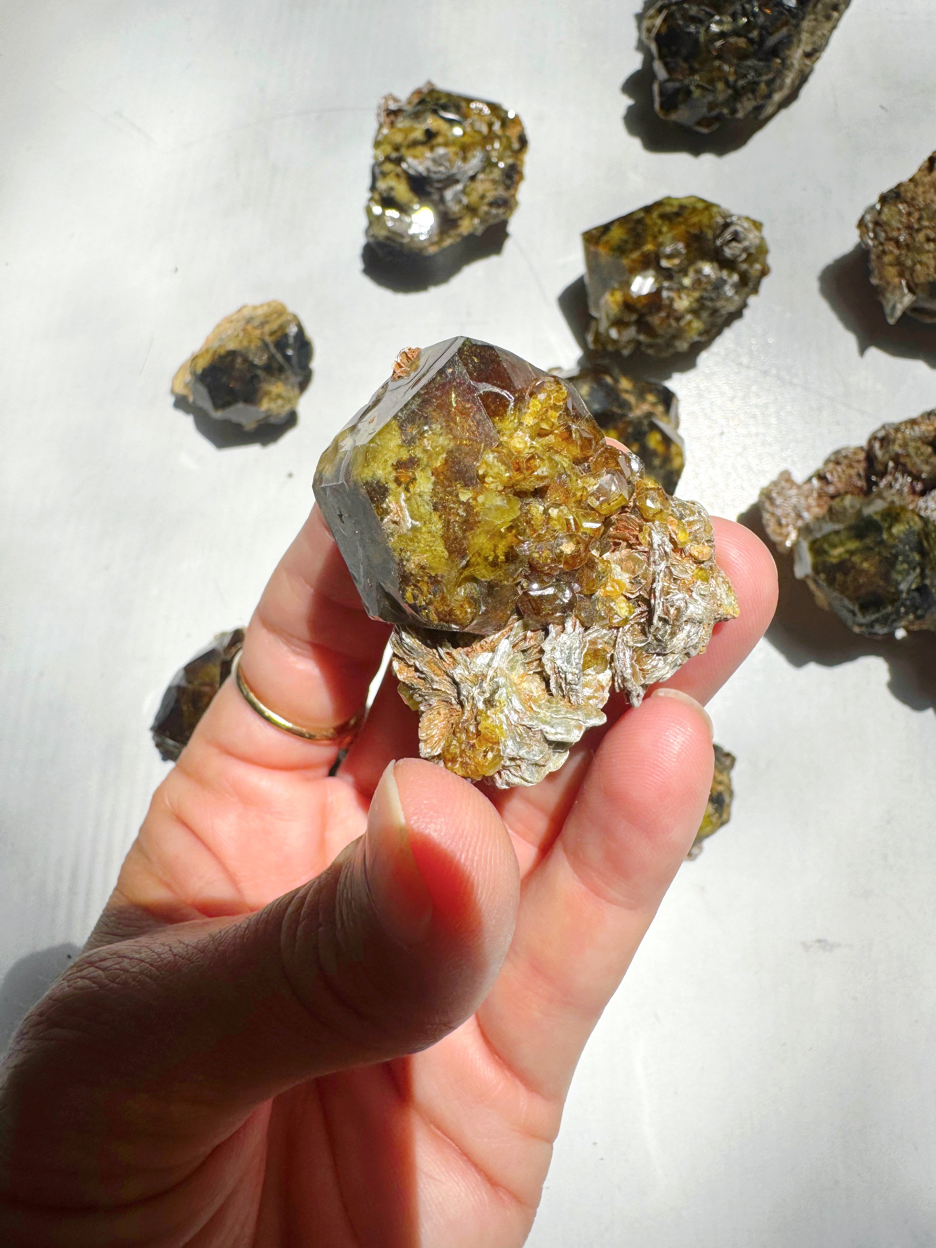 Rare Mali Green Grossular Andradite Garnet w/ Clinochlore AAA Quality Baltic Mermaid