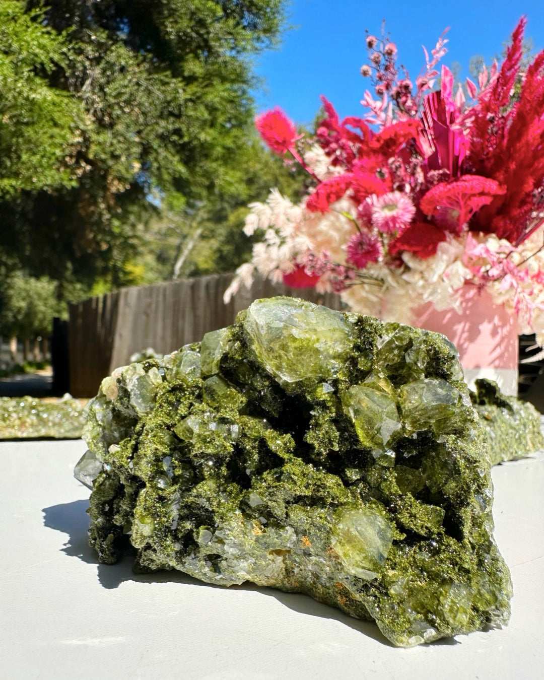Epidote Quartz Cluster - Baltic Mermaid