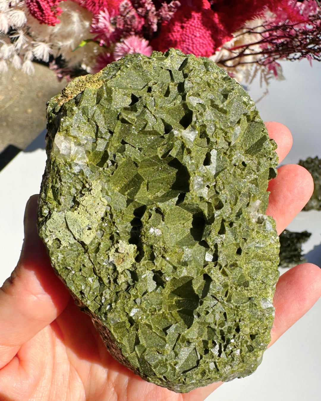 Epidote Quartz Cluster - Baltic Mermaid