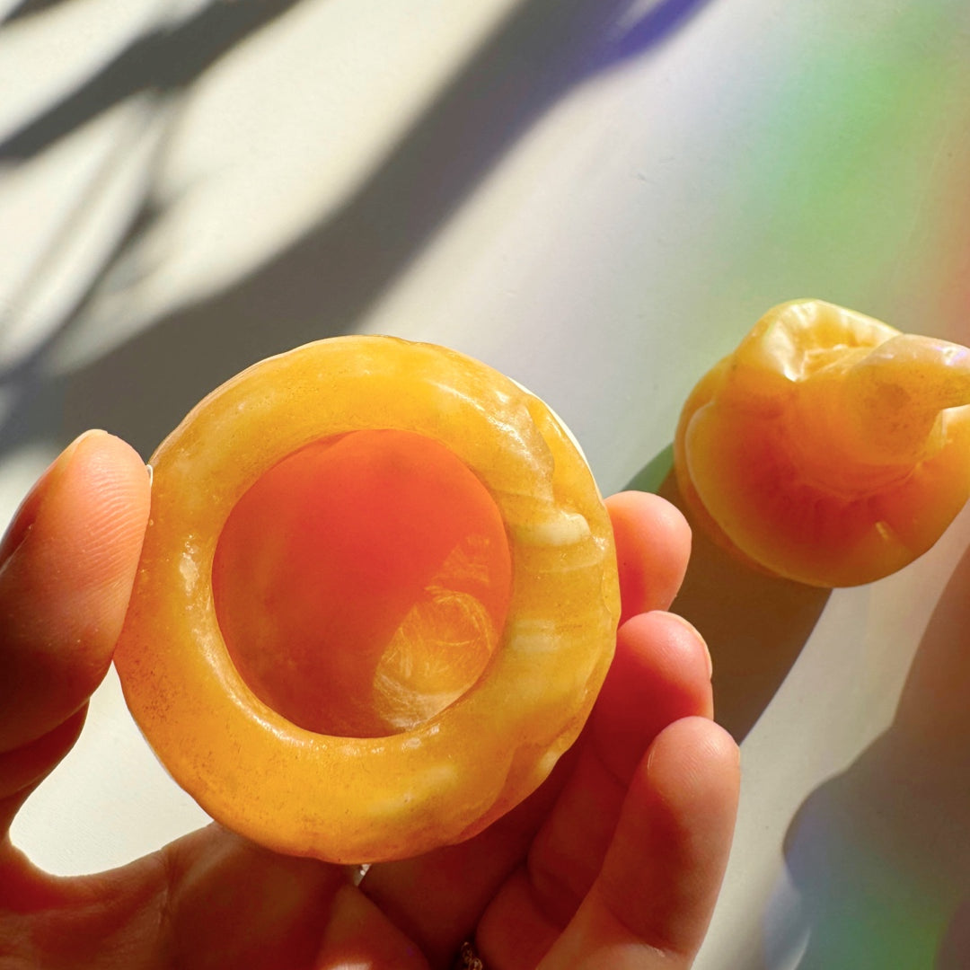 Orange Calcite Jack-O-Lantern - Baltic Mermaid