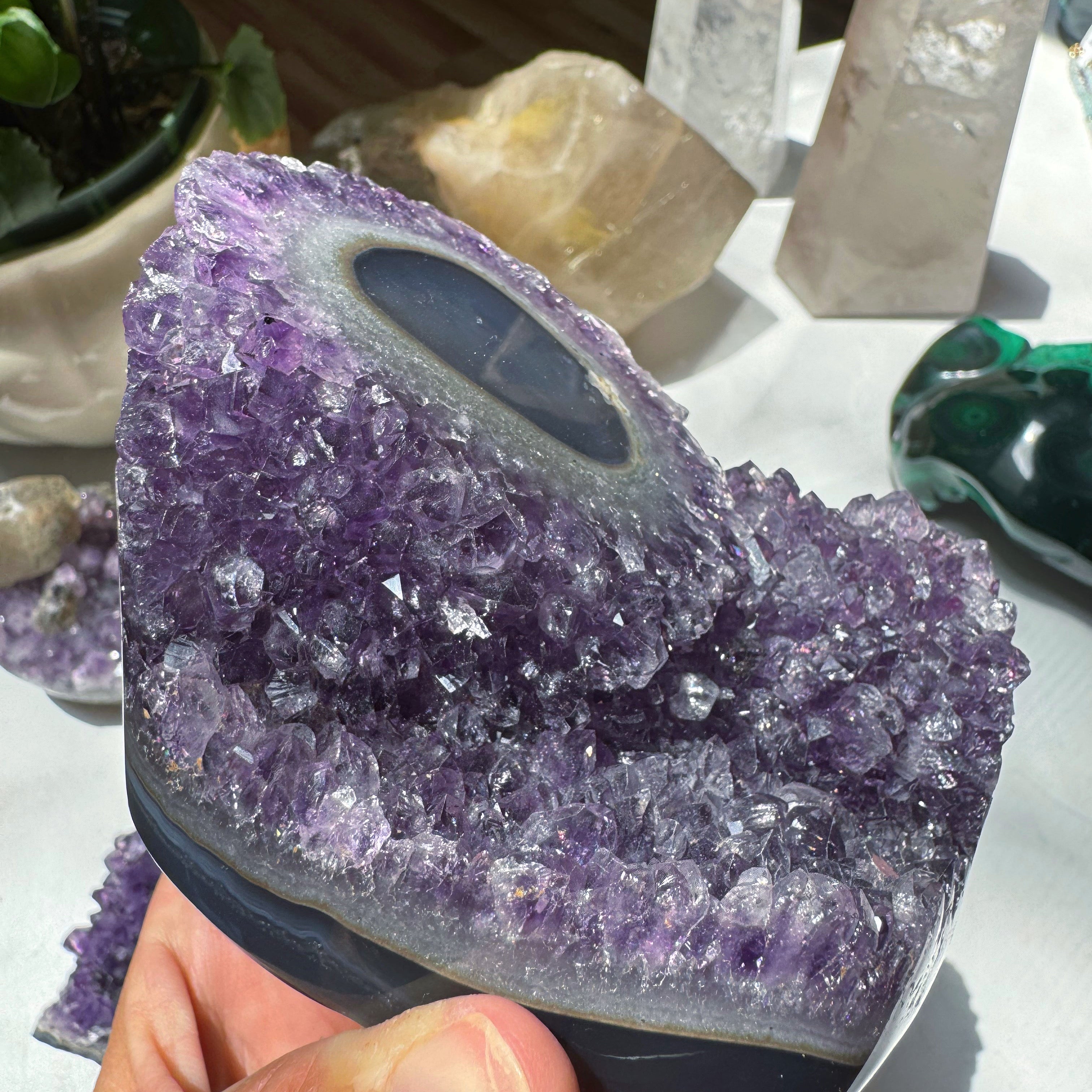 Amethyst Stalactite Eye Cluster from Uruguay Baltic Mermaid