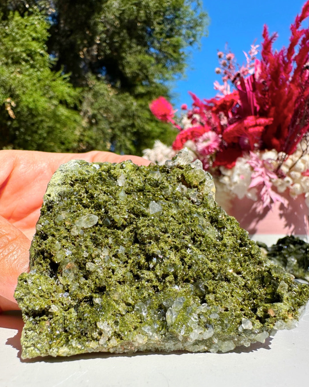 Epidote Quartz Cluster - Baltic Mermaid