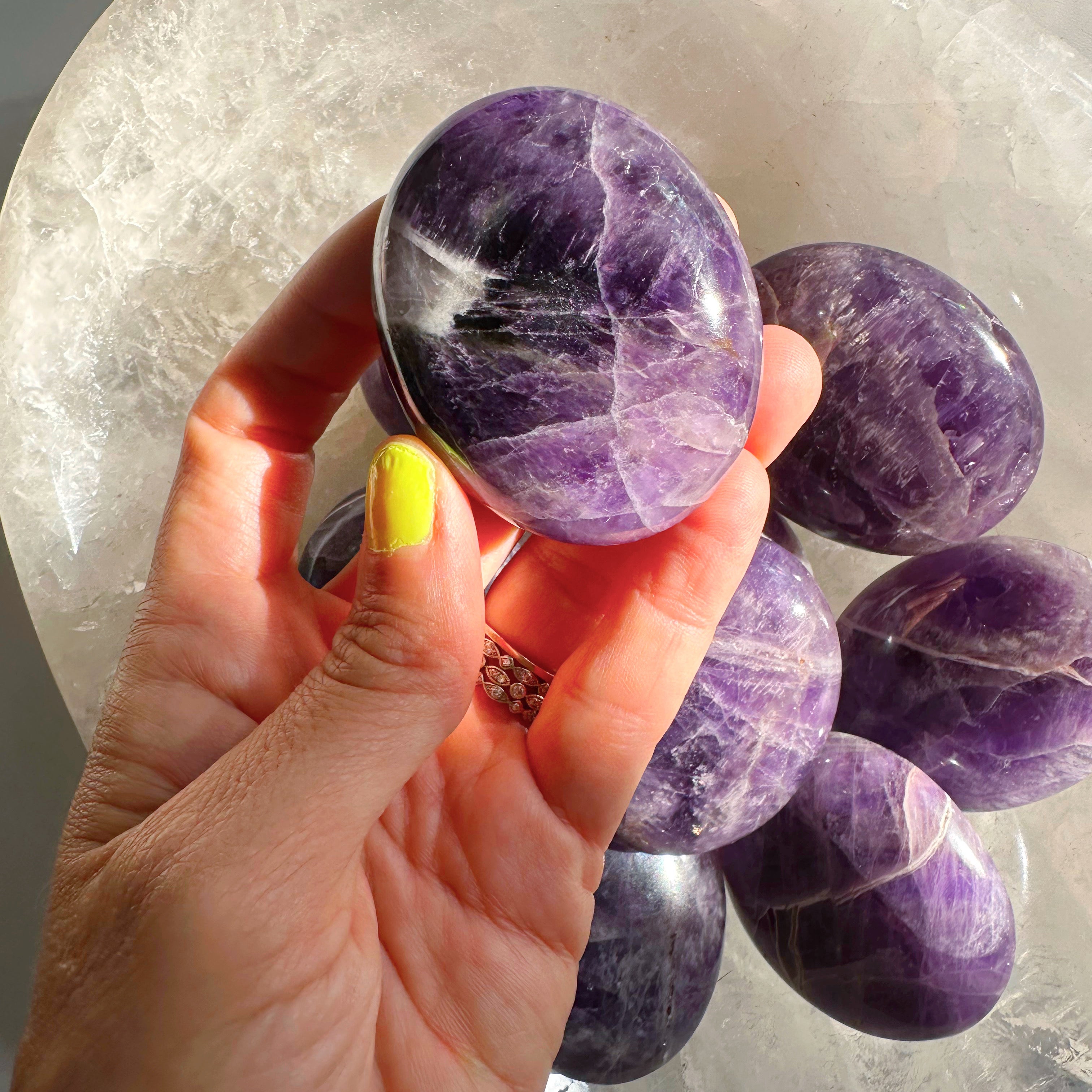 Amethyst Palm Stones from India - Baltic Mermaid