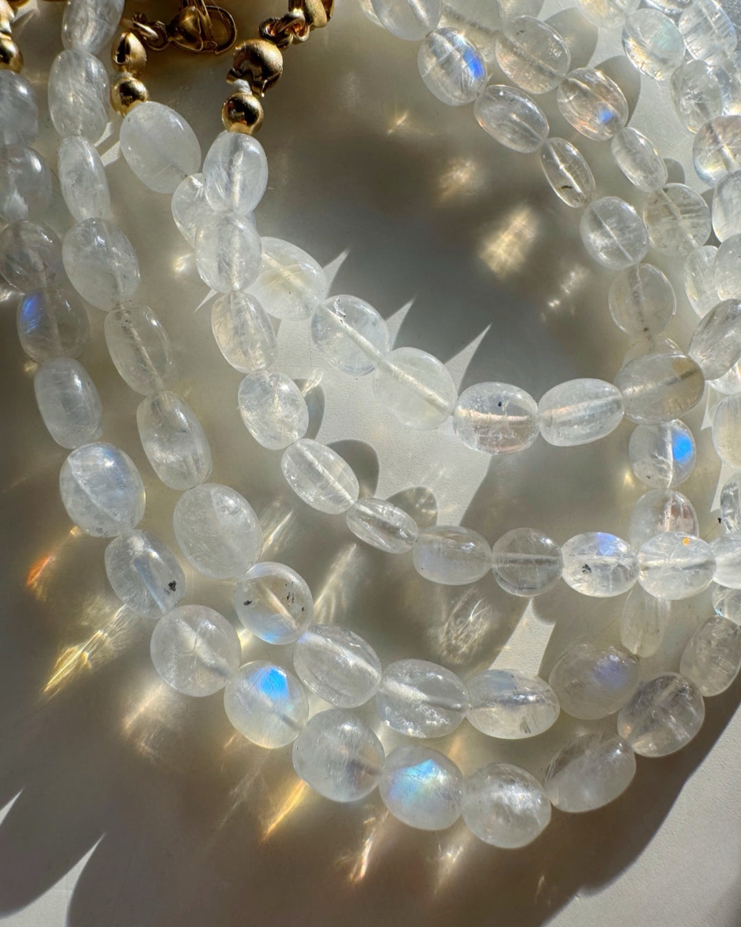 “Stevie” - Rainbow Moonstone Candy Bracelet - Baltic Mermaid