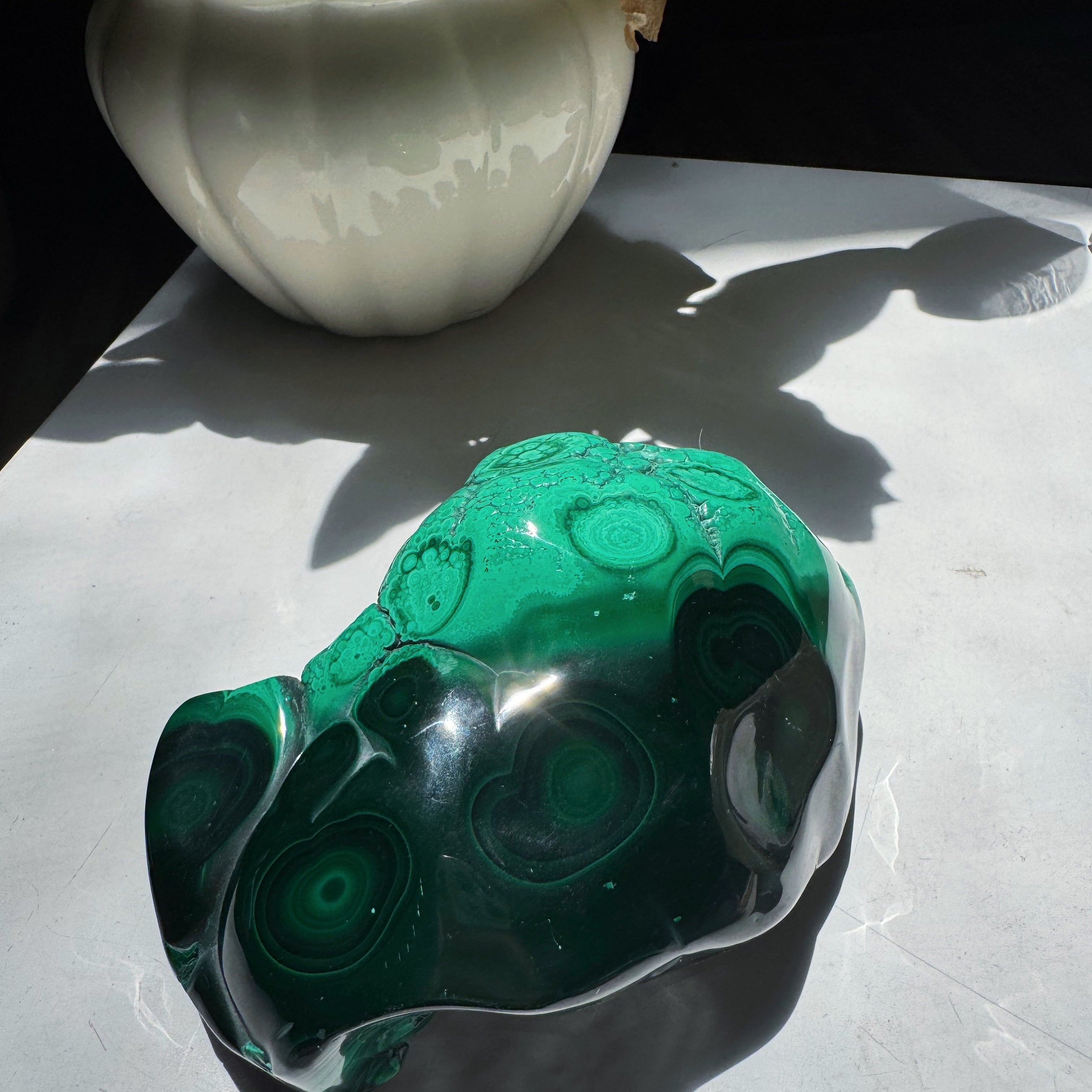 Large Polished Malachite Baltic Mermaid