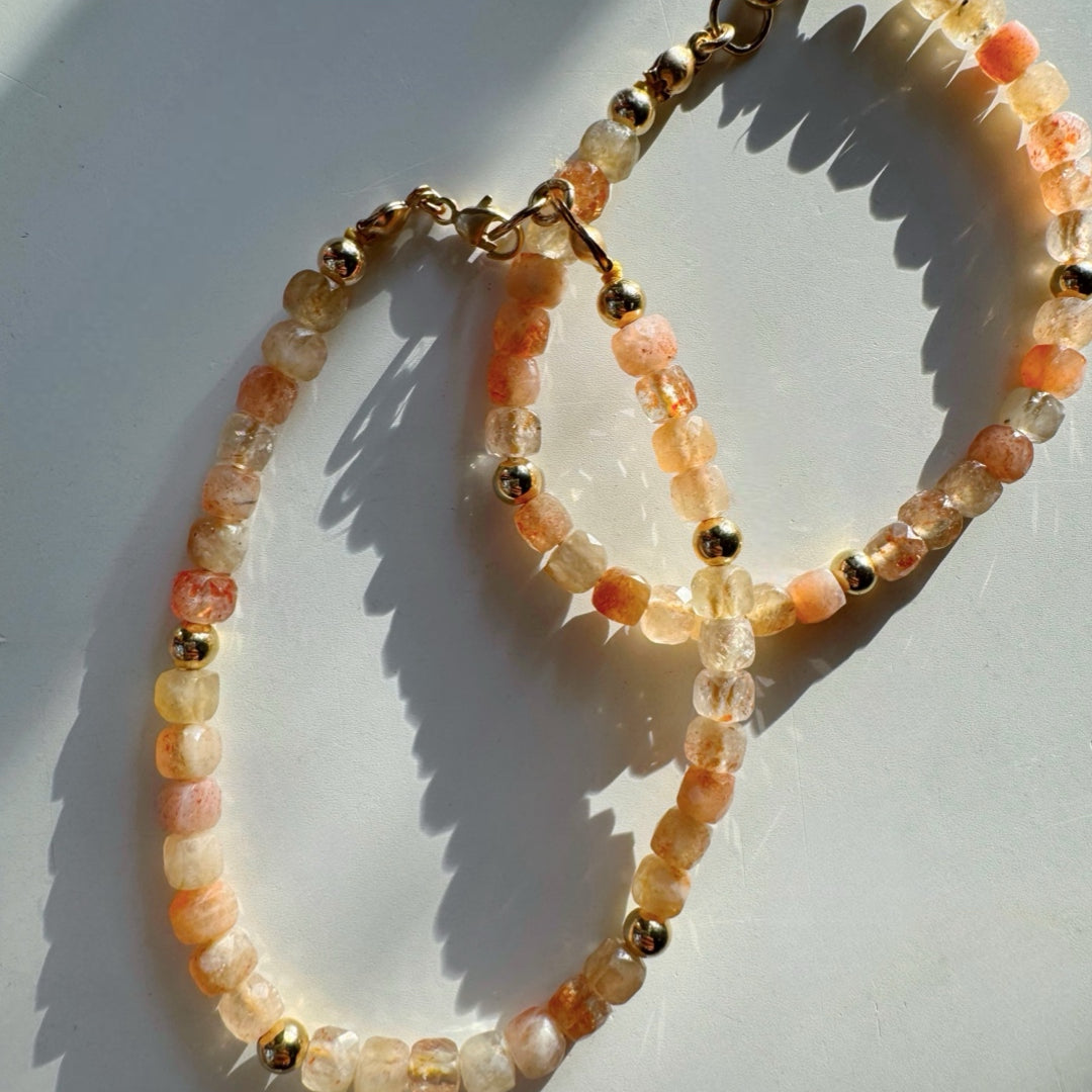 “Dawn” - Sunstone Gemstone Candy Bracelet - Baltic Mermaid