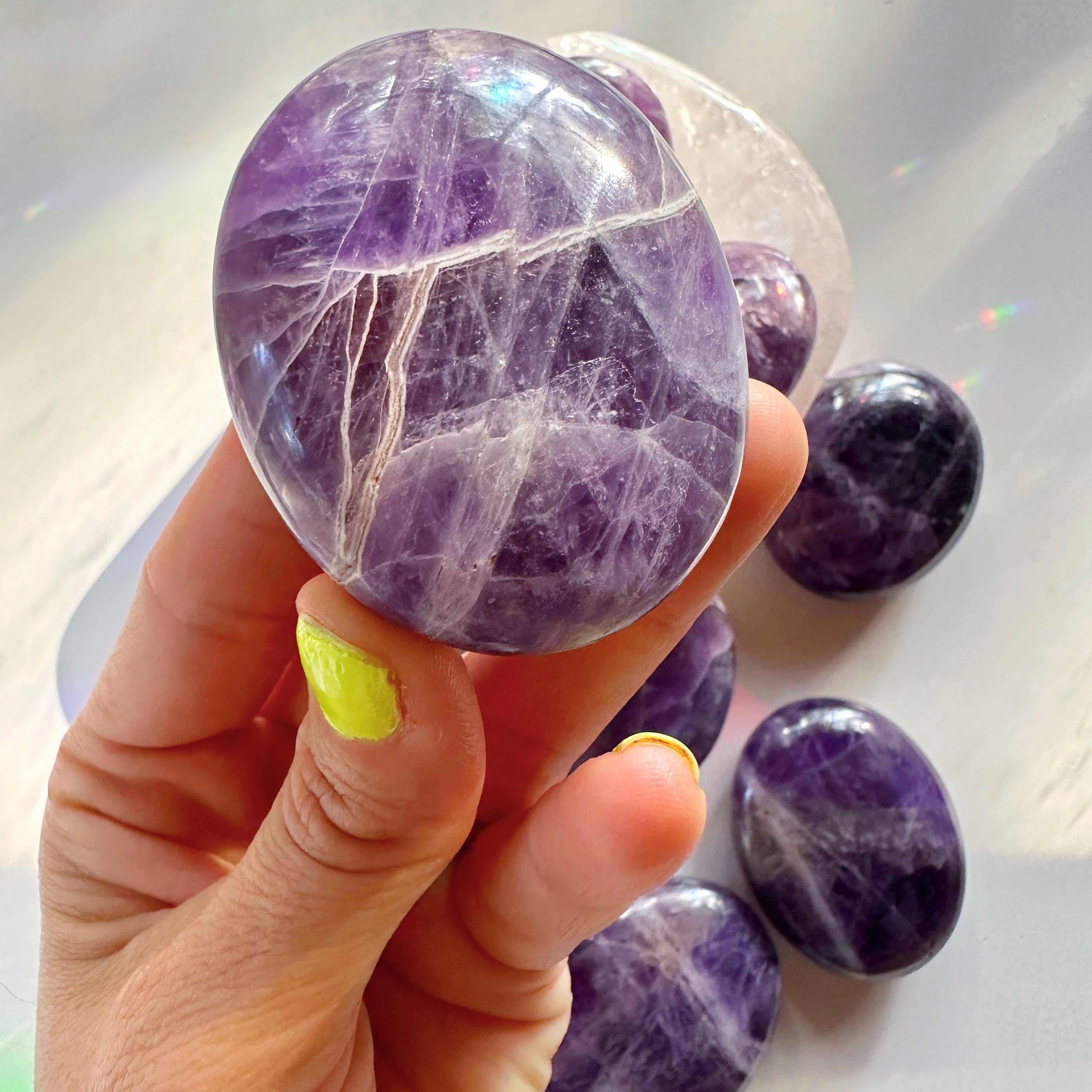 Amethyst Palm Stones from India - Baltic Mermaid