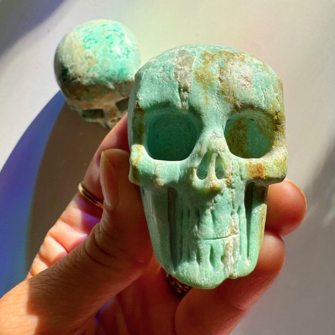 Peruvian Blue Opal Skull - Baltic Mermaid