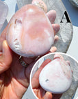 Pink Opal Palm Stones - Baltic Mermaid
