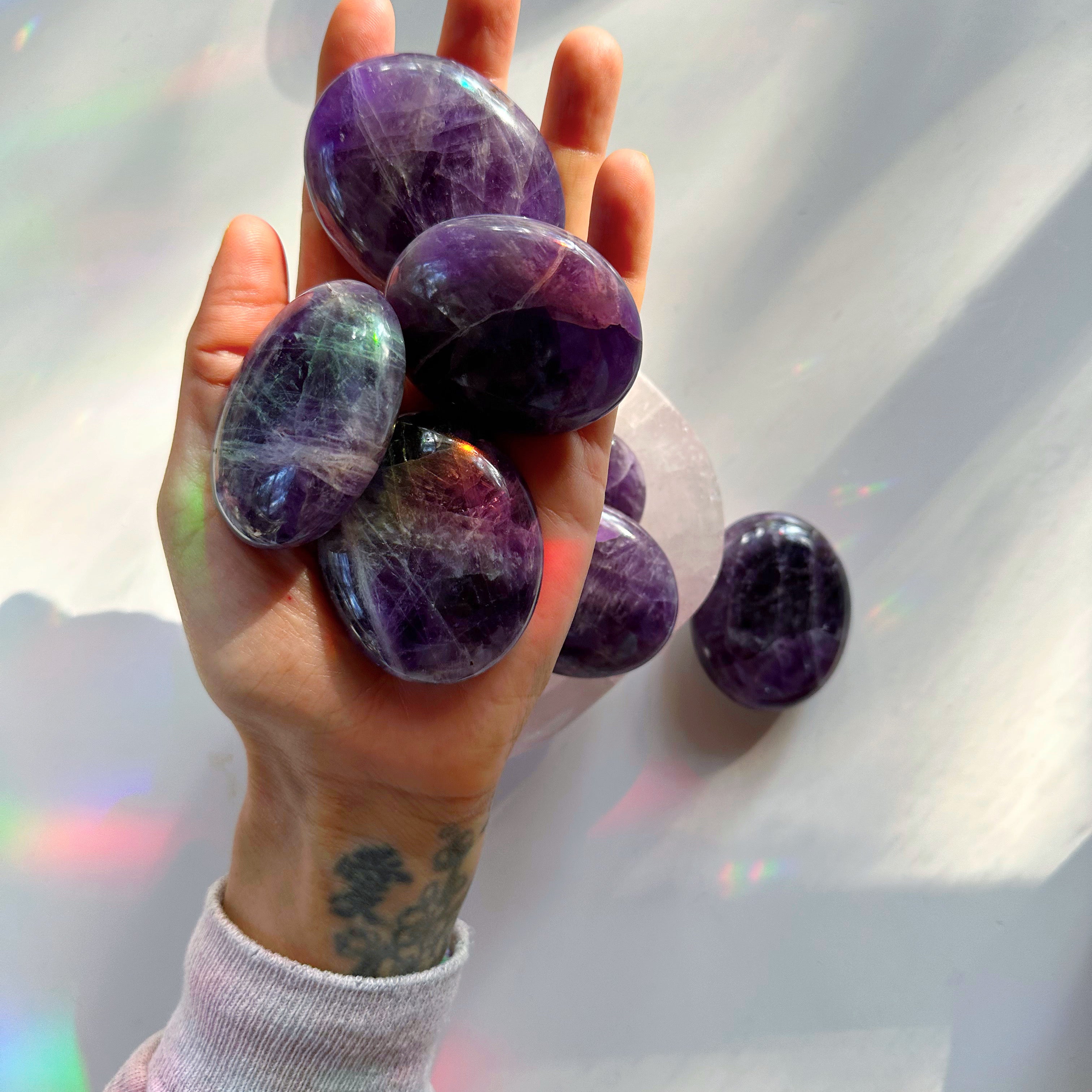 Amethyst Palm Stones from India - Baltic Mermaid