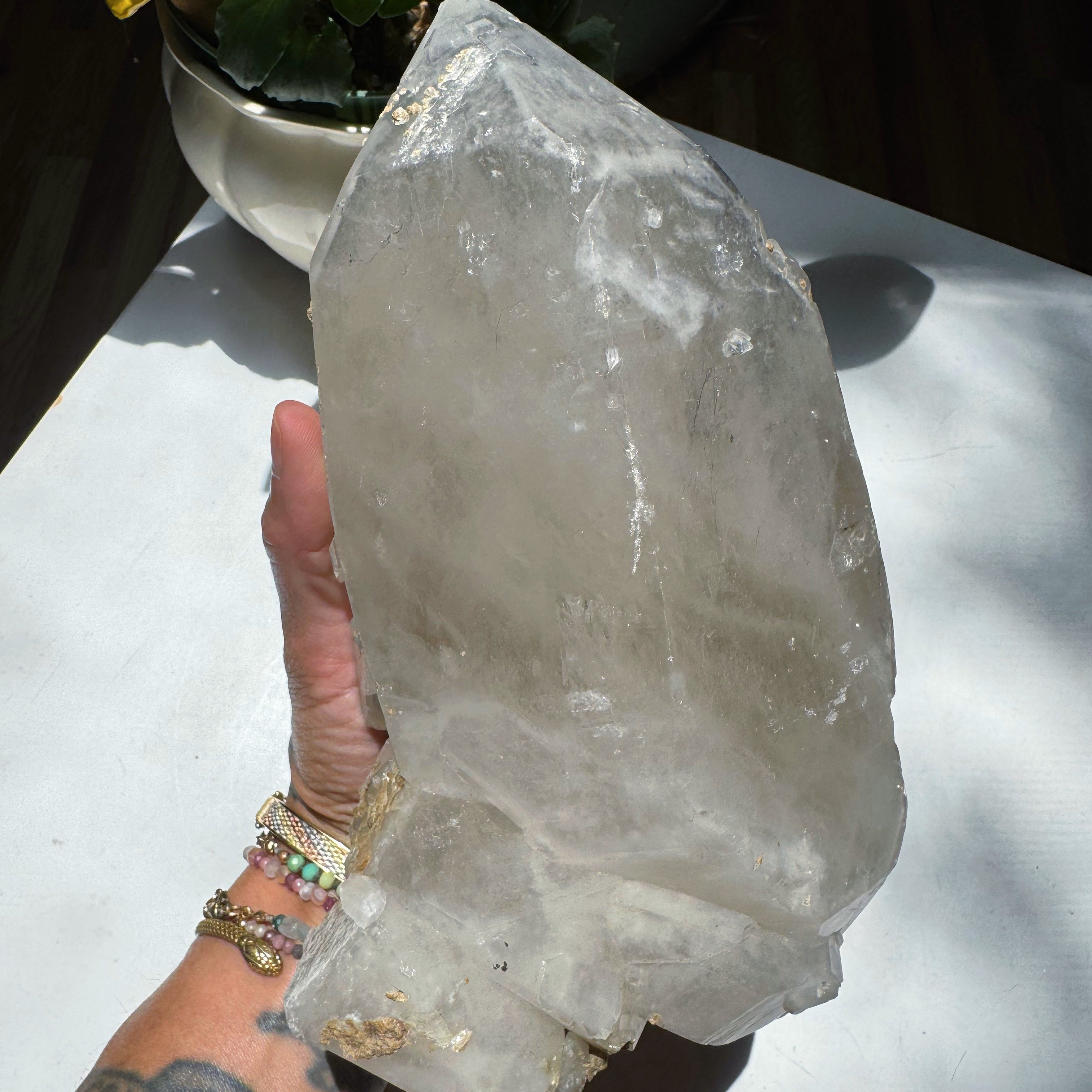 Large Double Terminated Quartz Point w/ Inclusions from Brazil Baltic Mermaid
