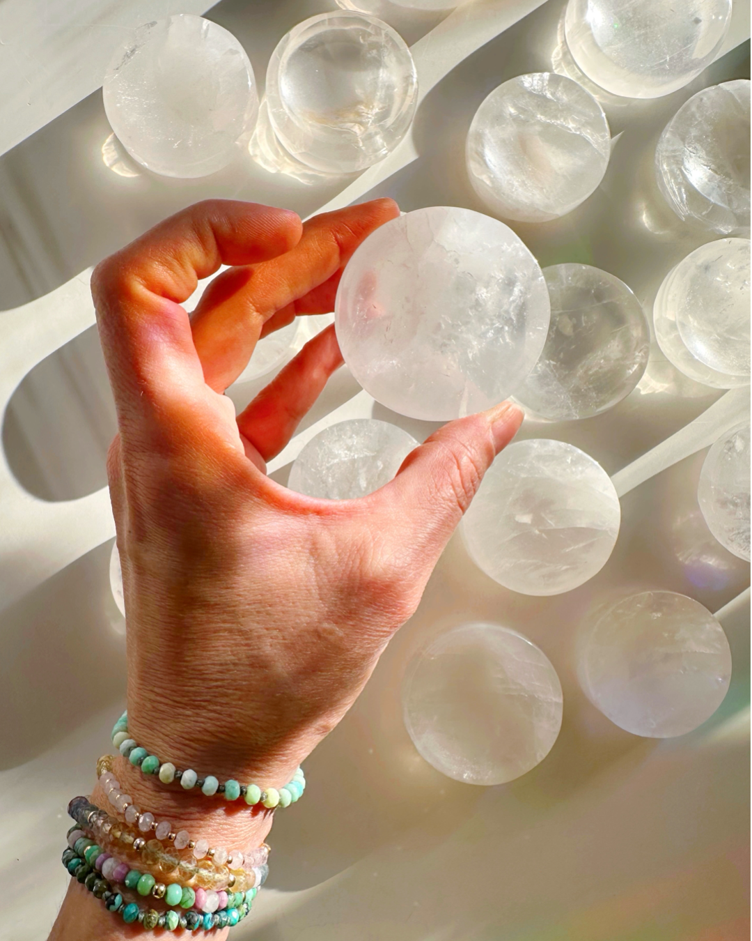 Clear Quartz Sphere Stand/Small Dish - Baltic Mermaid