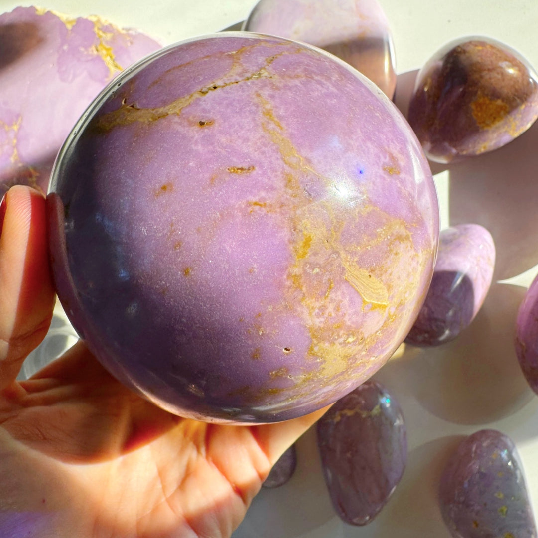 Phosphosiderite Large Sphere - AAA - Baltic Mermaid