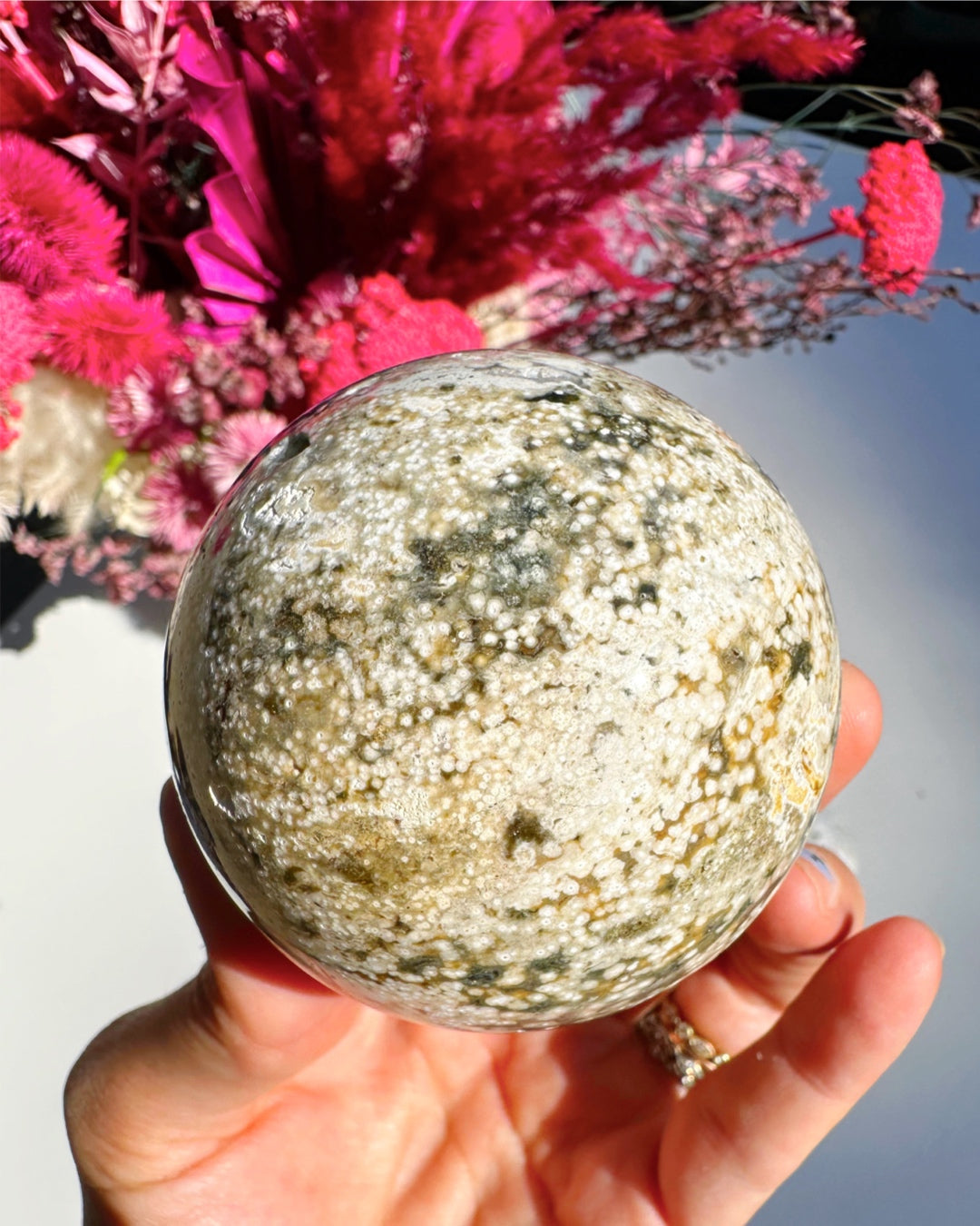 Ocean Jasper Sphere - Baltic Mermaid