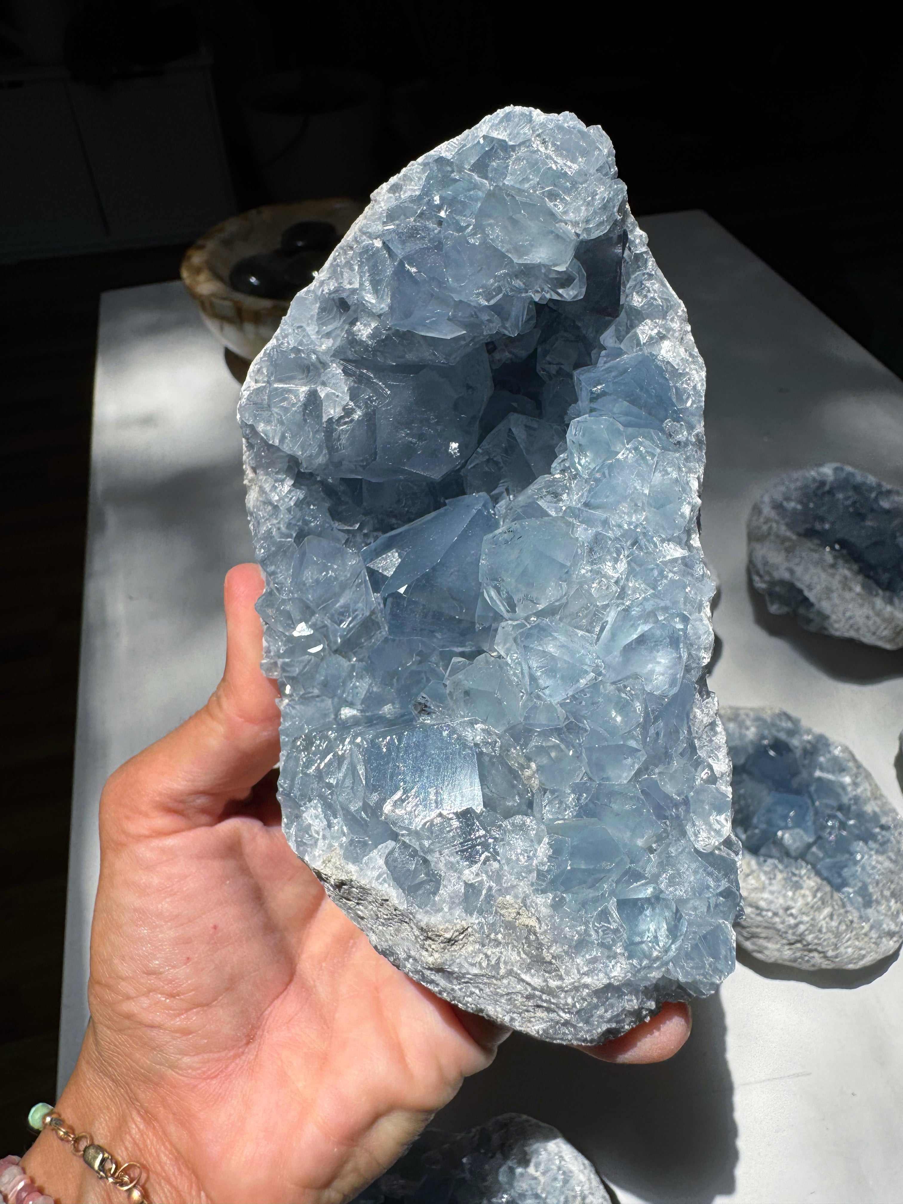Celestite Cluster Baltic Mermaid