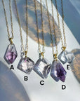 AAA Rose de France Amethyst Pendant 14k Gold Filled Necklace Baltic Mermaid