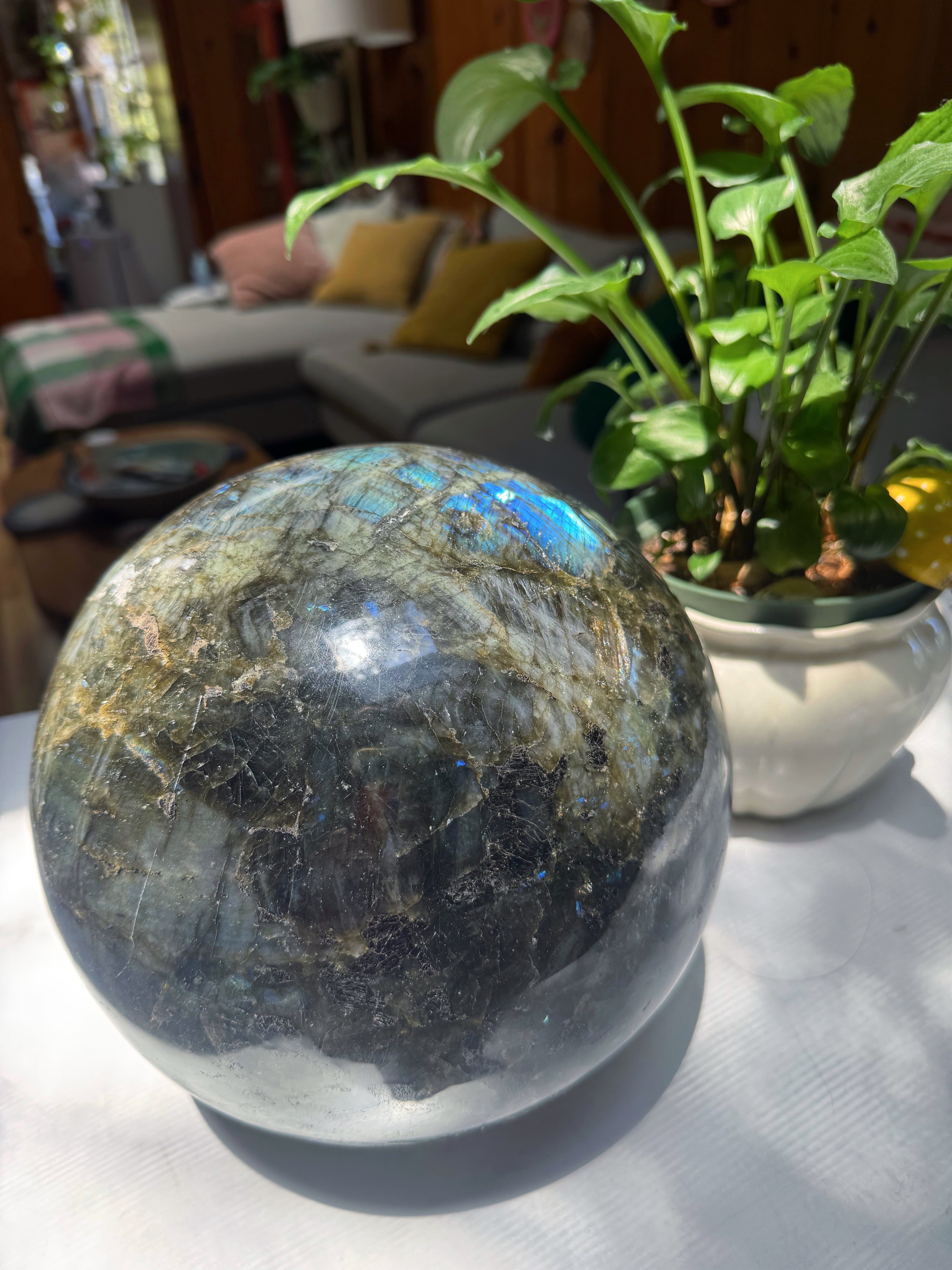Large Labradorite Sphere from Madagascar Baltic Mermaid