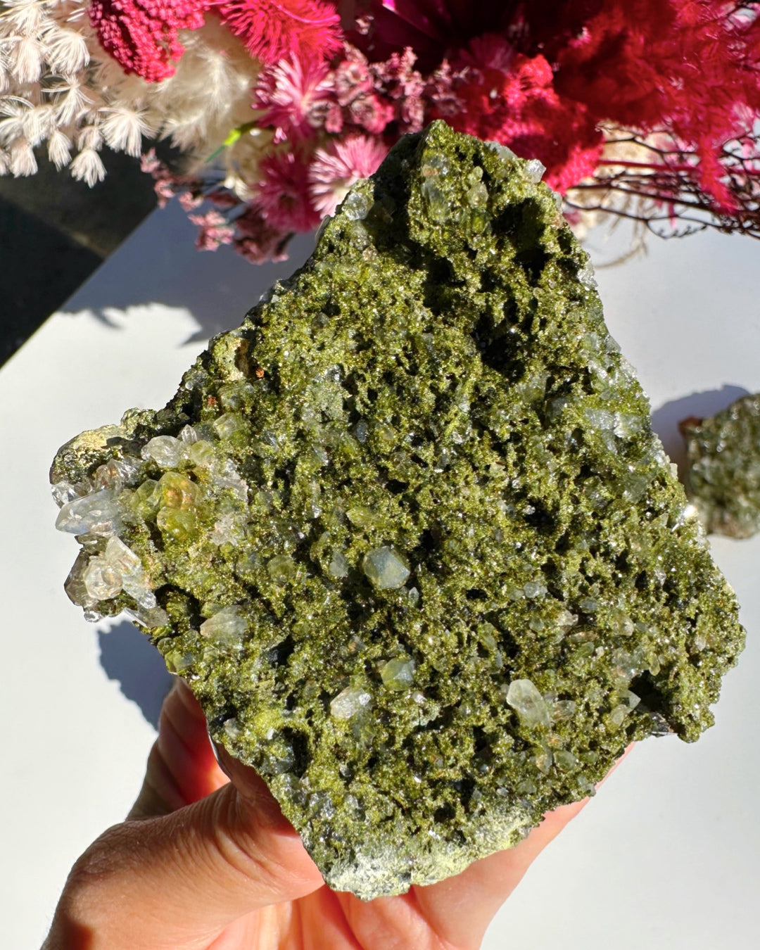 Epidote Quartz Cluster - Baltic Mermaid