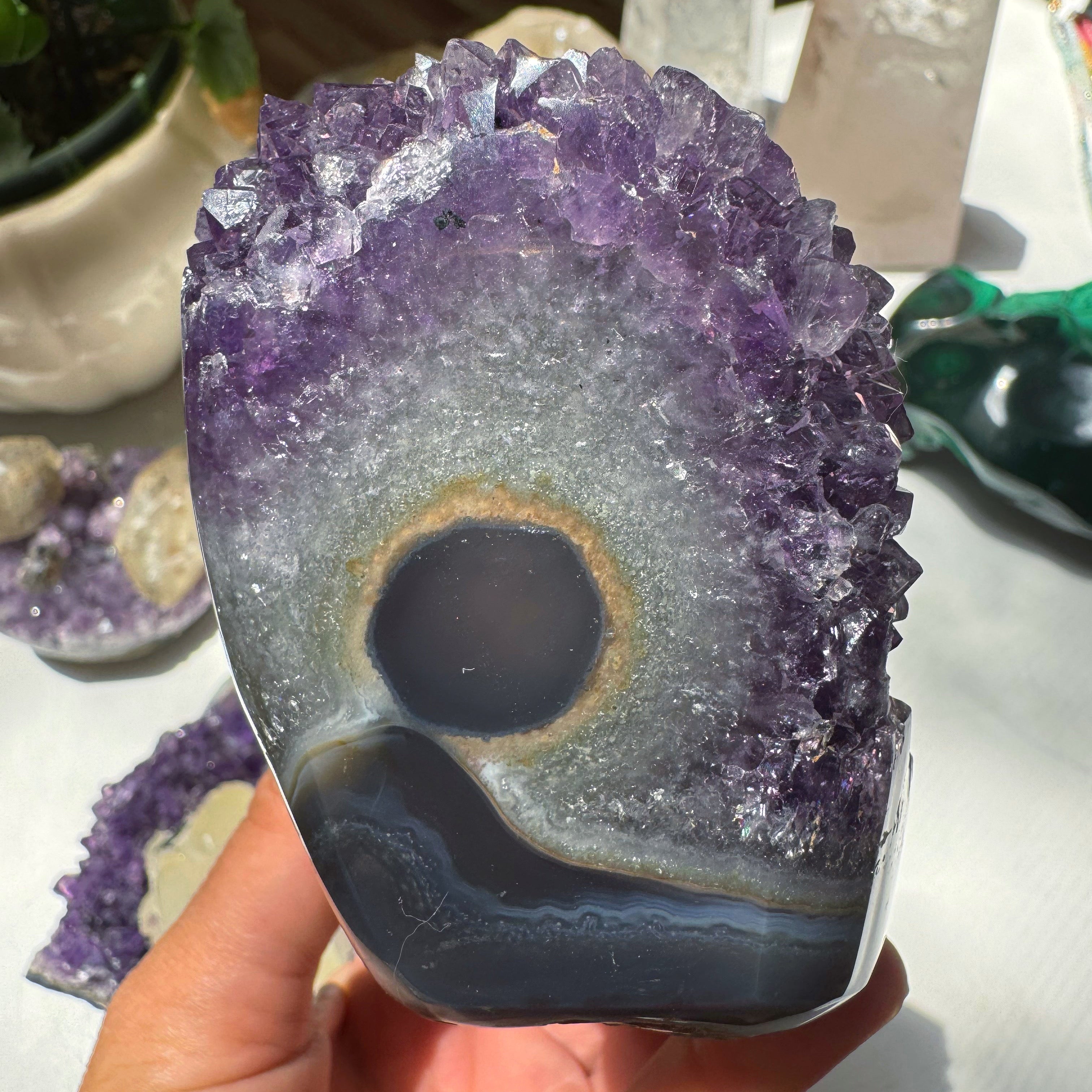 Amethyst Stalactite Eye Cluster from Uruguay Baltic Mermaid