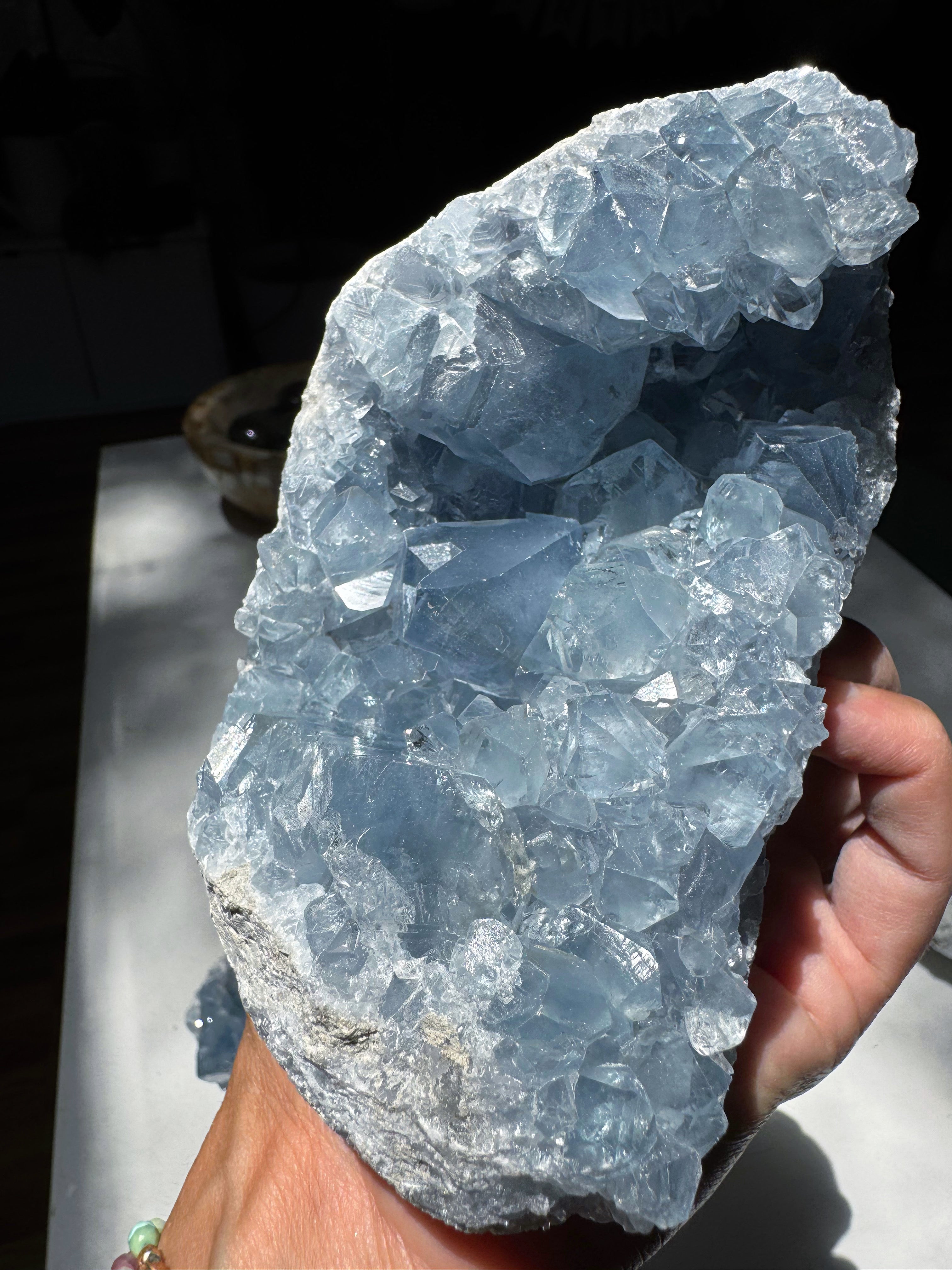 Celestite Cluster Baltic Mermaid