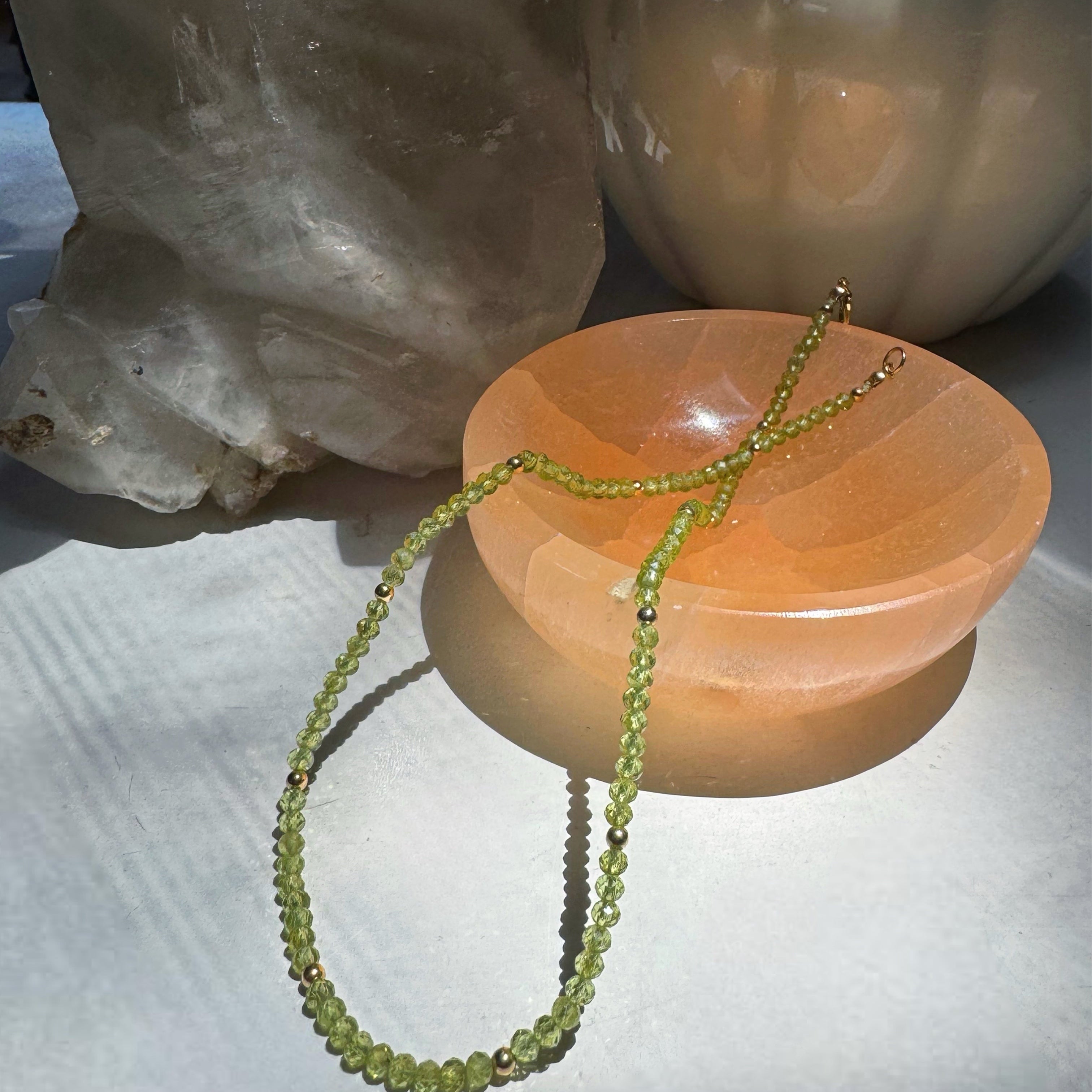 Peridot Gemstone Necklace Baltic Mermaid