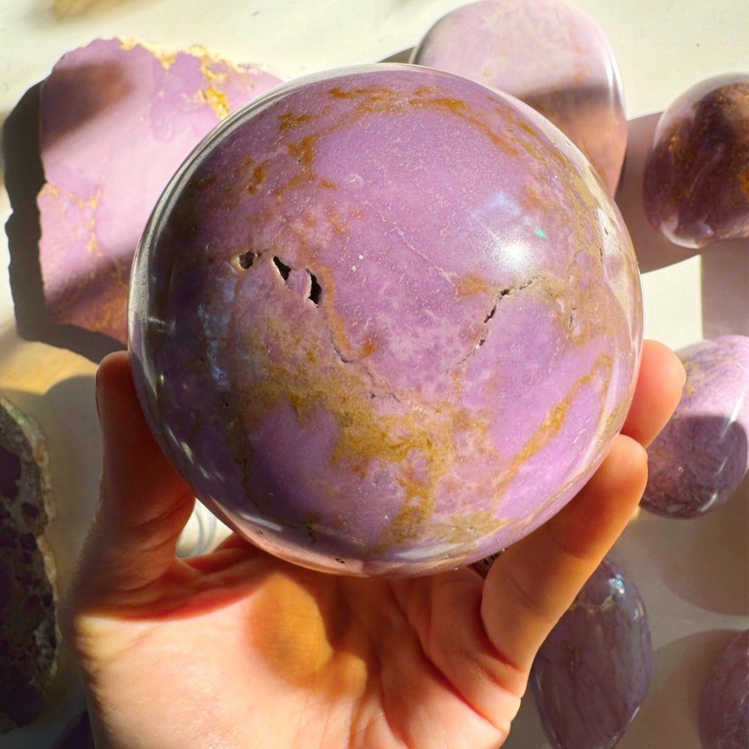 Phosphosiderite Large Sphere - AAA - Baltic Mermaid