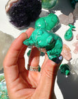 Hand Carved Malachite Frog - Baltic Mermaid