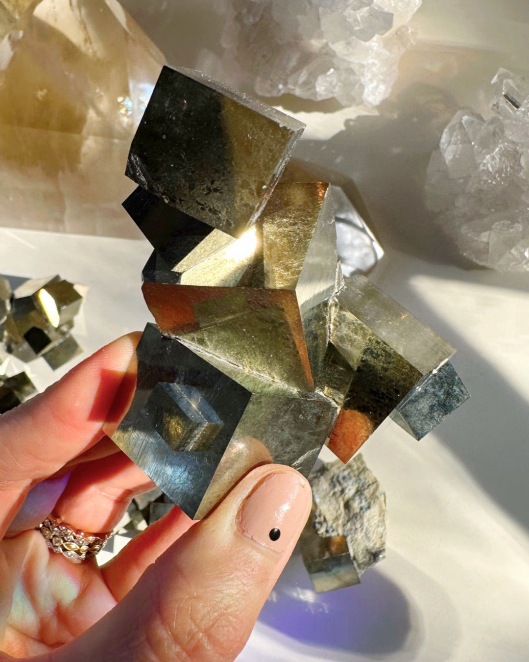 Pyrite Cube Cluster - AAA - Baltic Mermaid