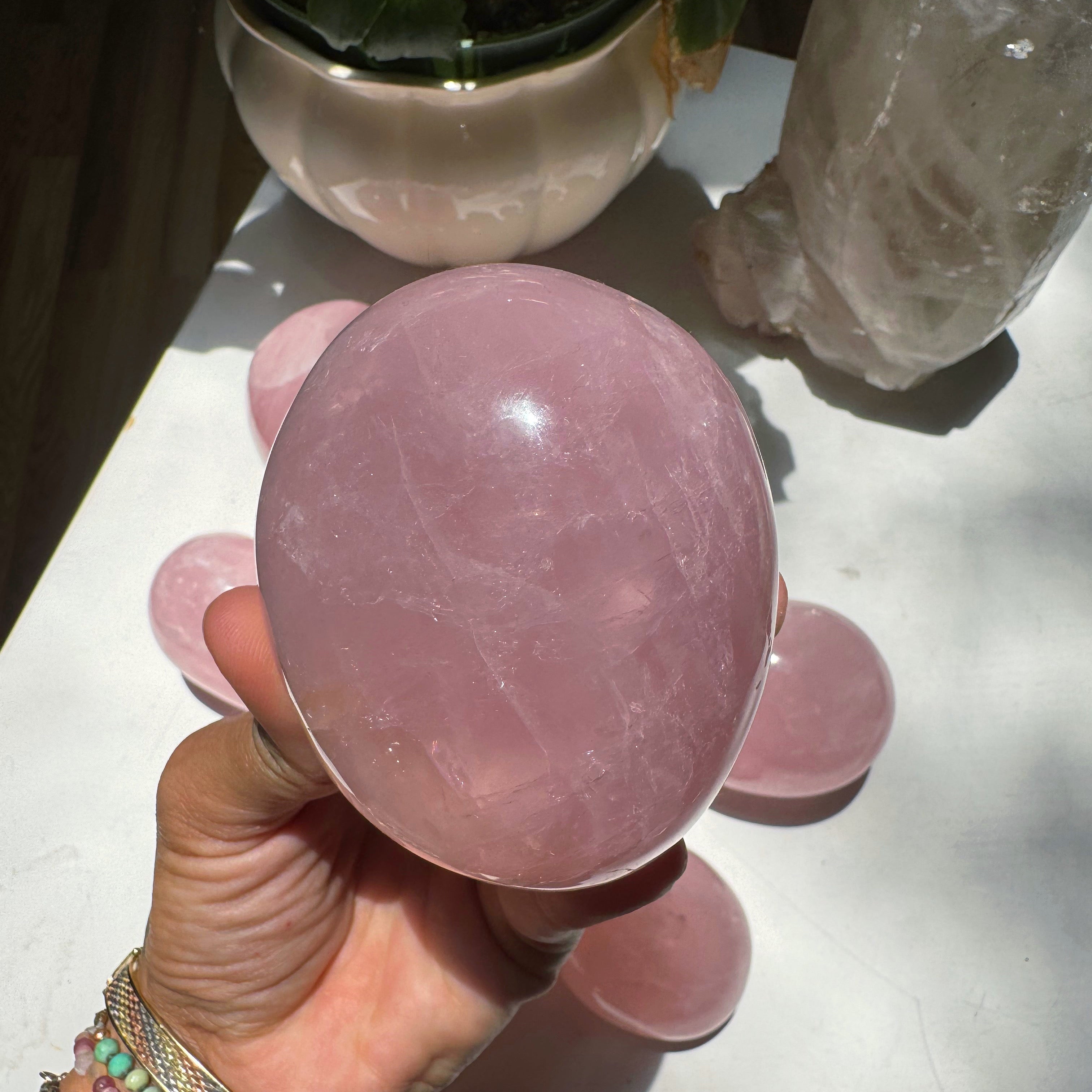 Large Rose Quartz Pebble Baltic Mermaid