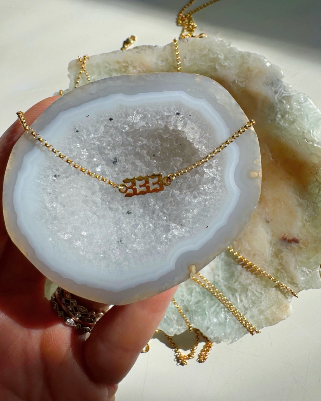 Angel/Lucky Number Gold Filled Choker - Baltic Mermaid