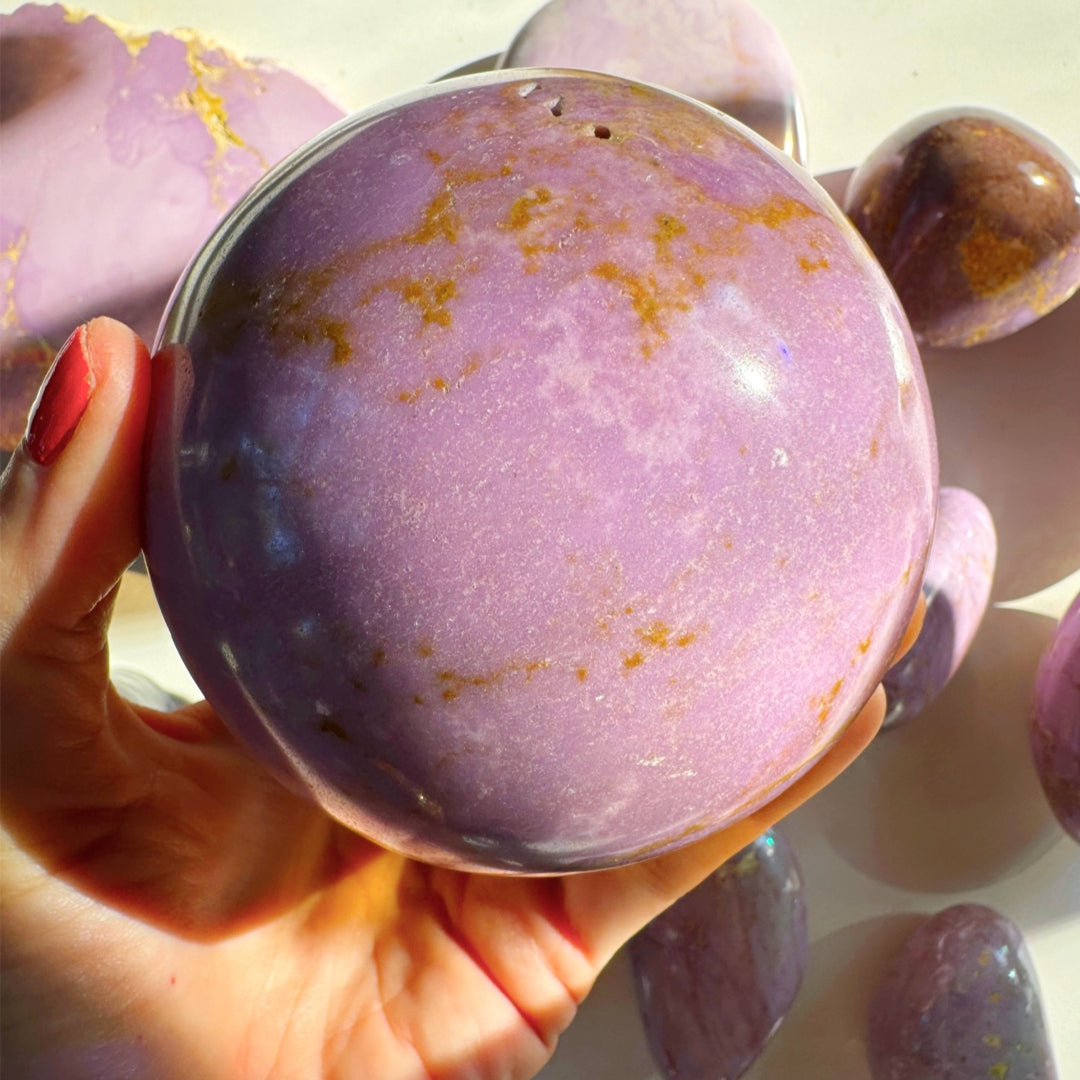 Phosphosiderite Large Sphere - AAA - Baltic Mermaid