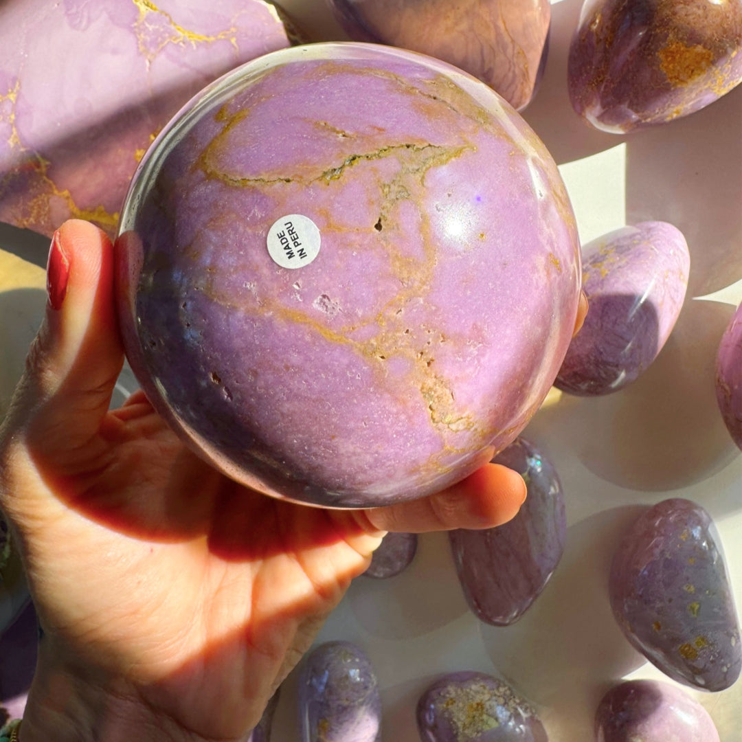 Phosphosiderite Large Sphere - AAA - Baltic Mermaid