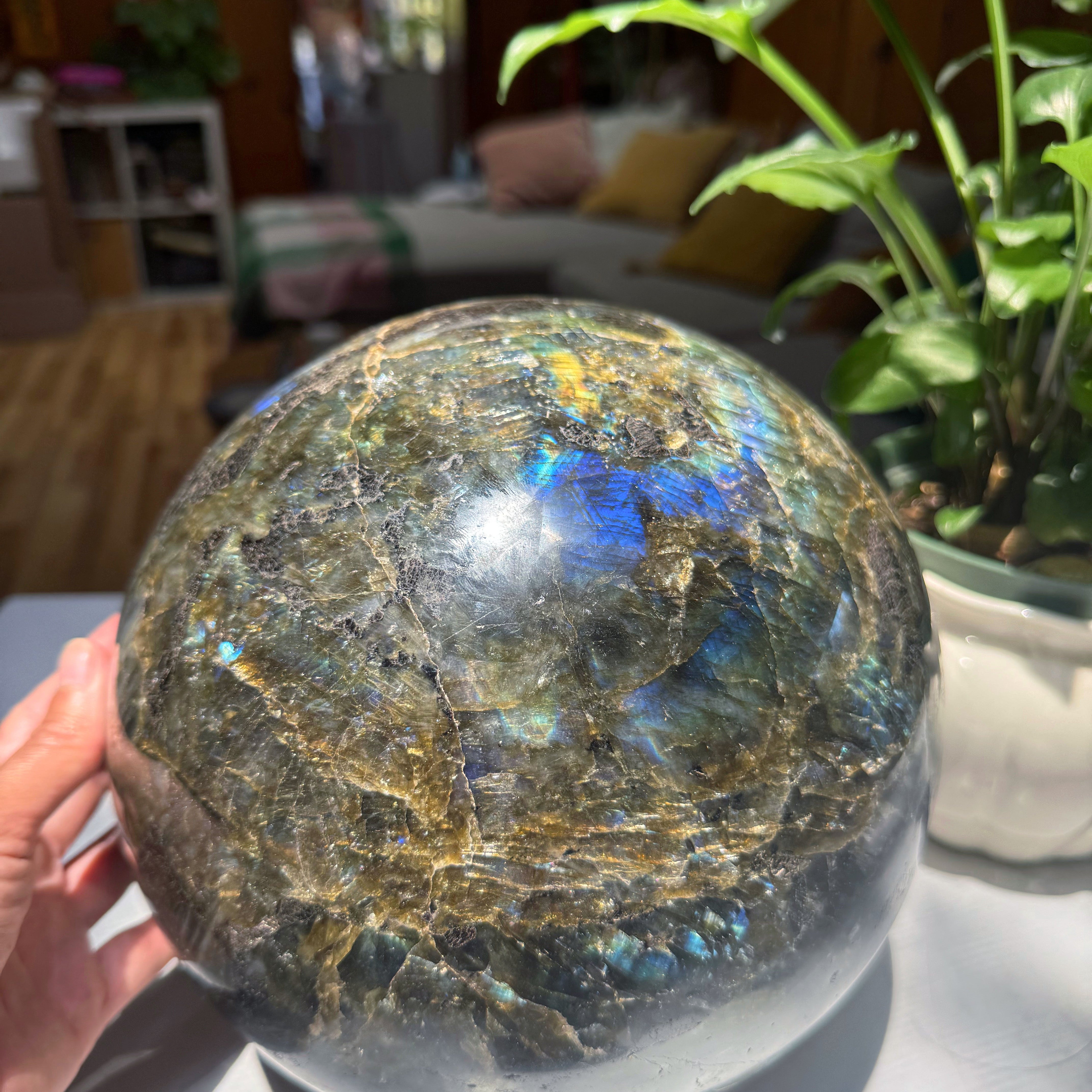 Large Labradorite Sphere from Madagascar Baltic Mermaid