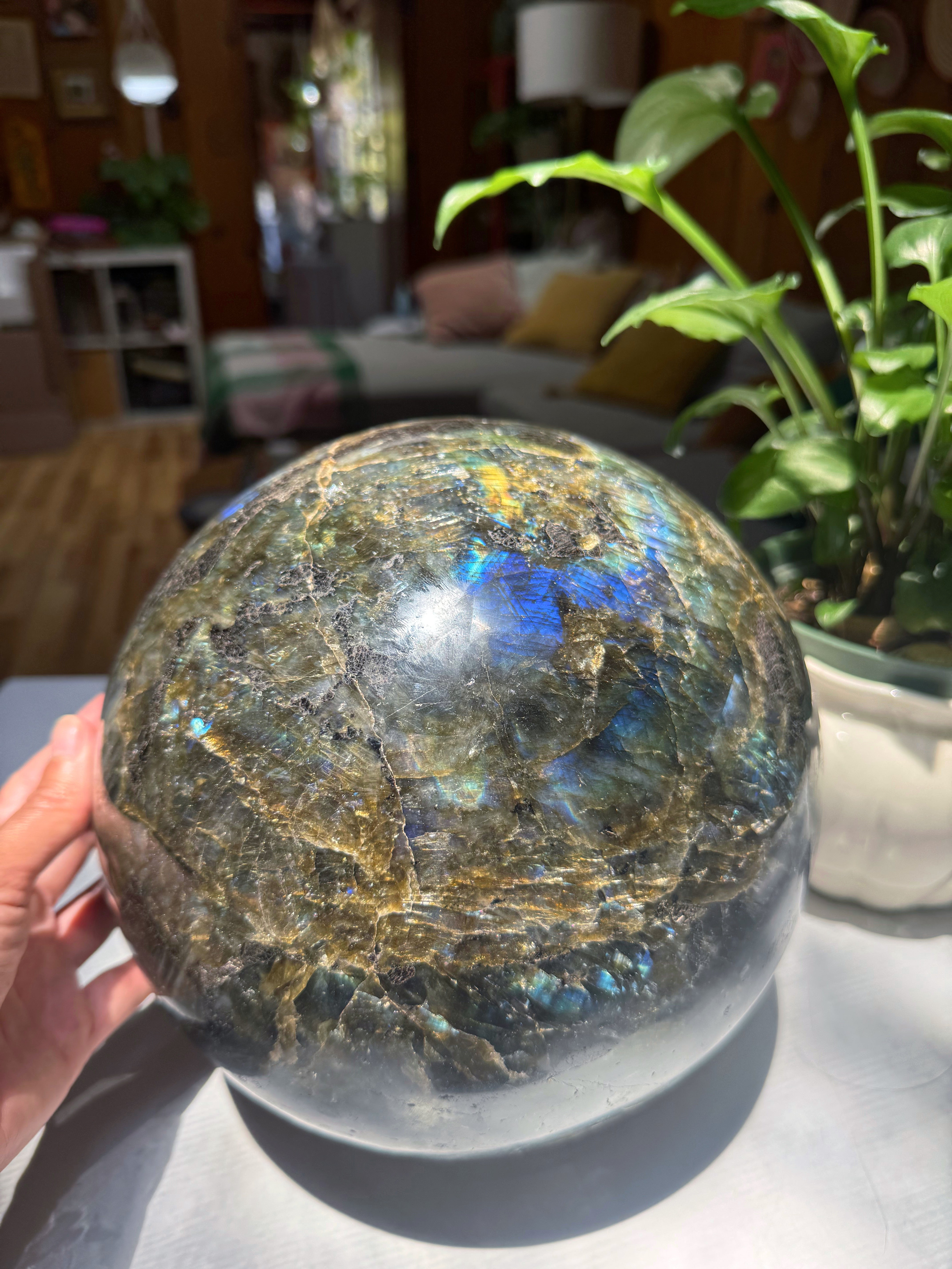 Large Labradorite Sphere from Madagascar Baltic Mermaid
