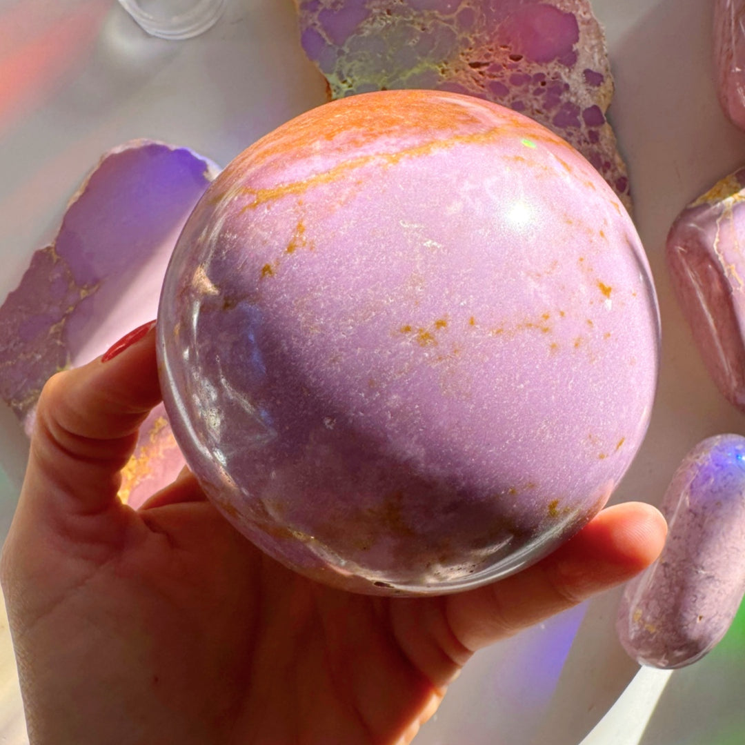 Phosphosiderite Large Sphere - AAA - Baltic Mermaid