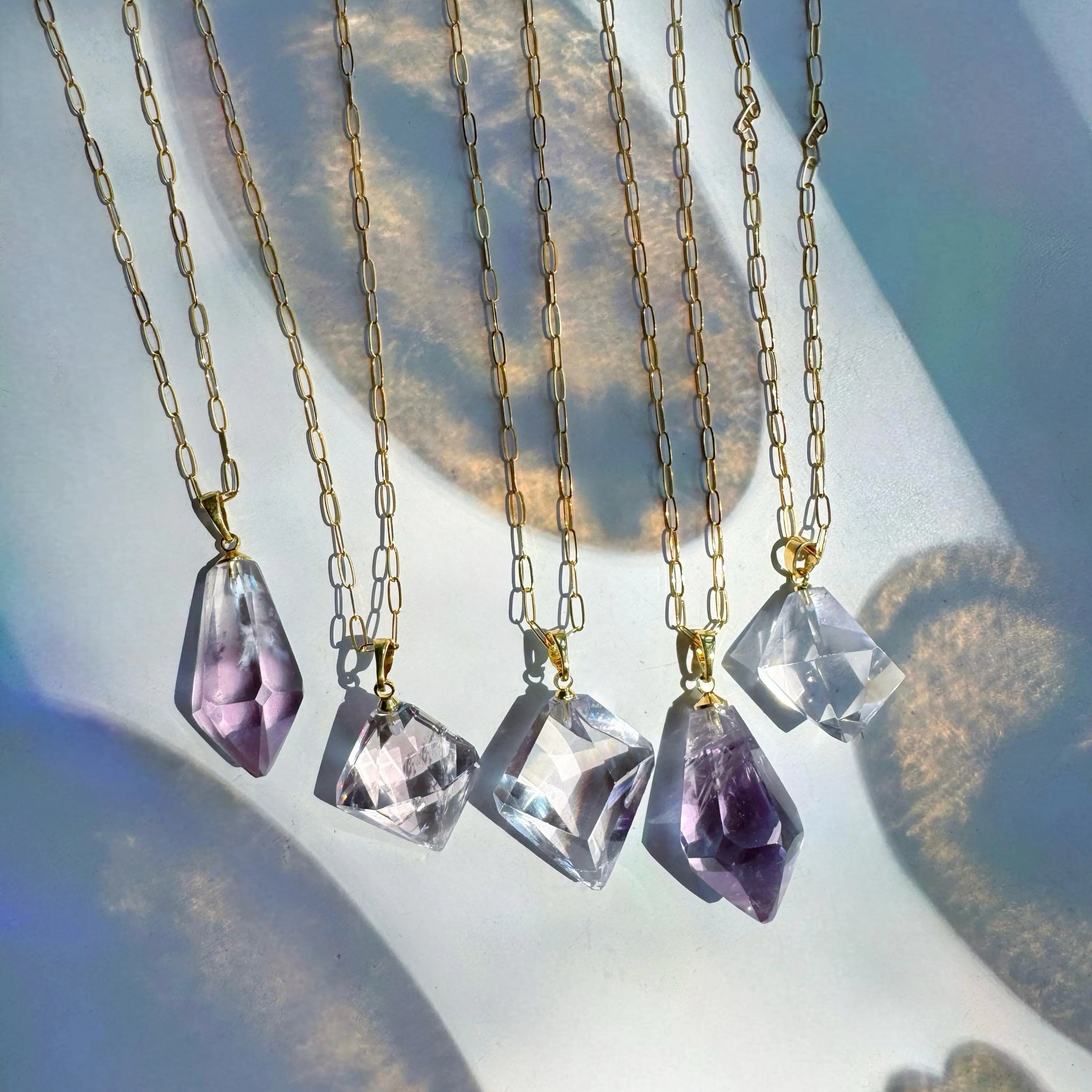 AAA Rose de France Amethyst Pendant 14k Gold Filled Necklace Baltic Mermaid