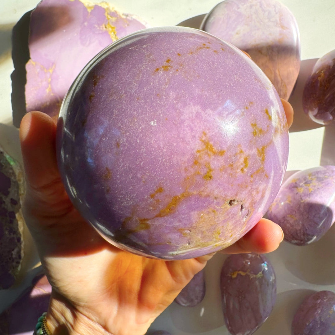 Phosphosiderite Large Sphere - AAA - Baltic Mermaid