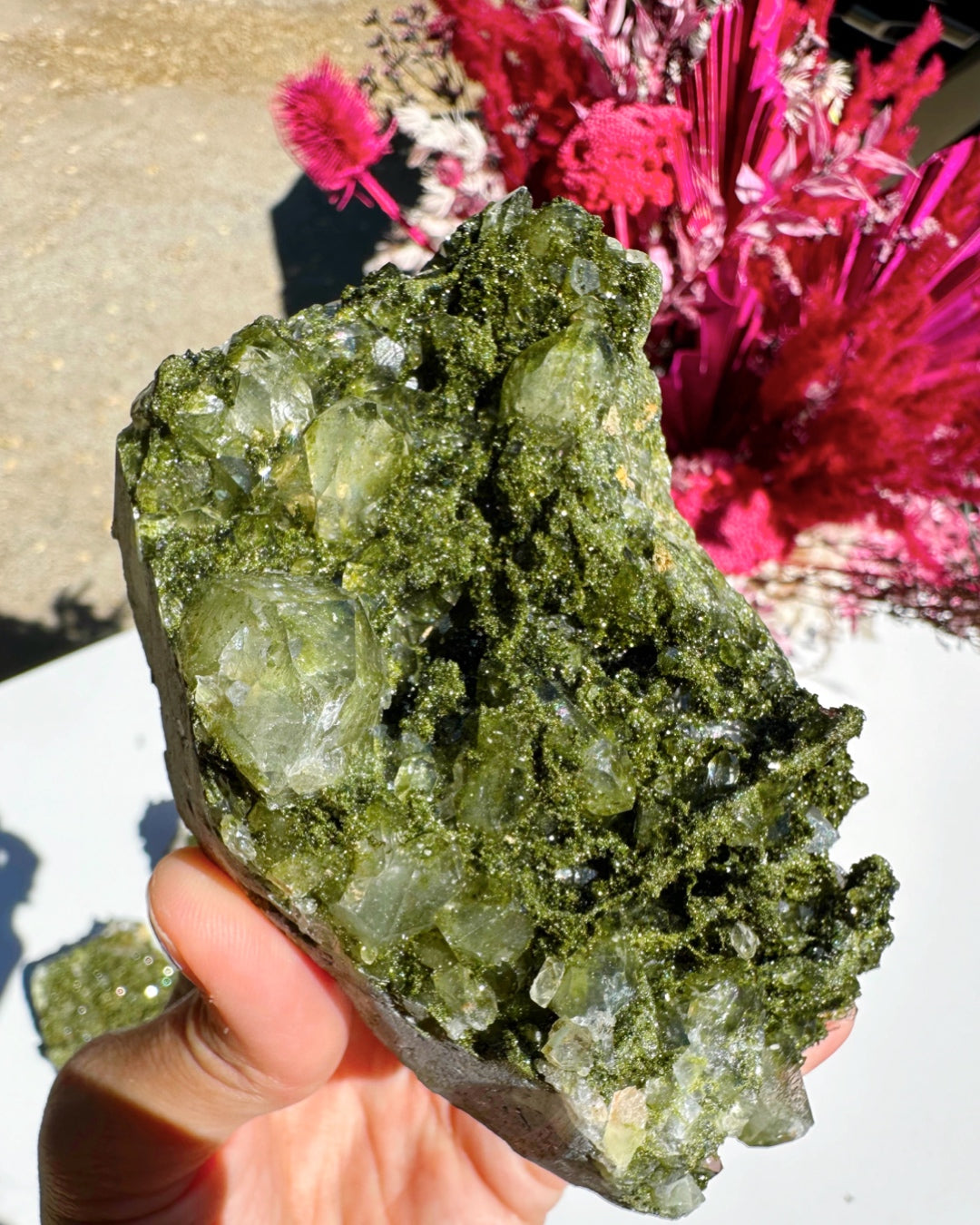 Epidote Quartz Cluster - Baltic Mermaid
