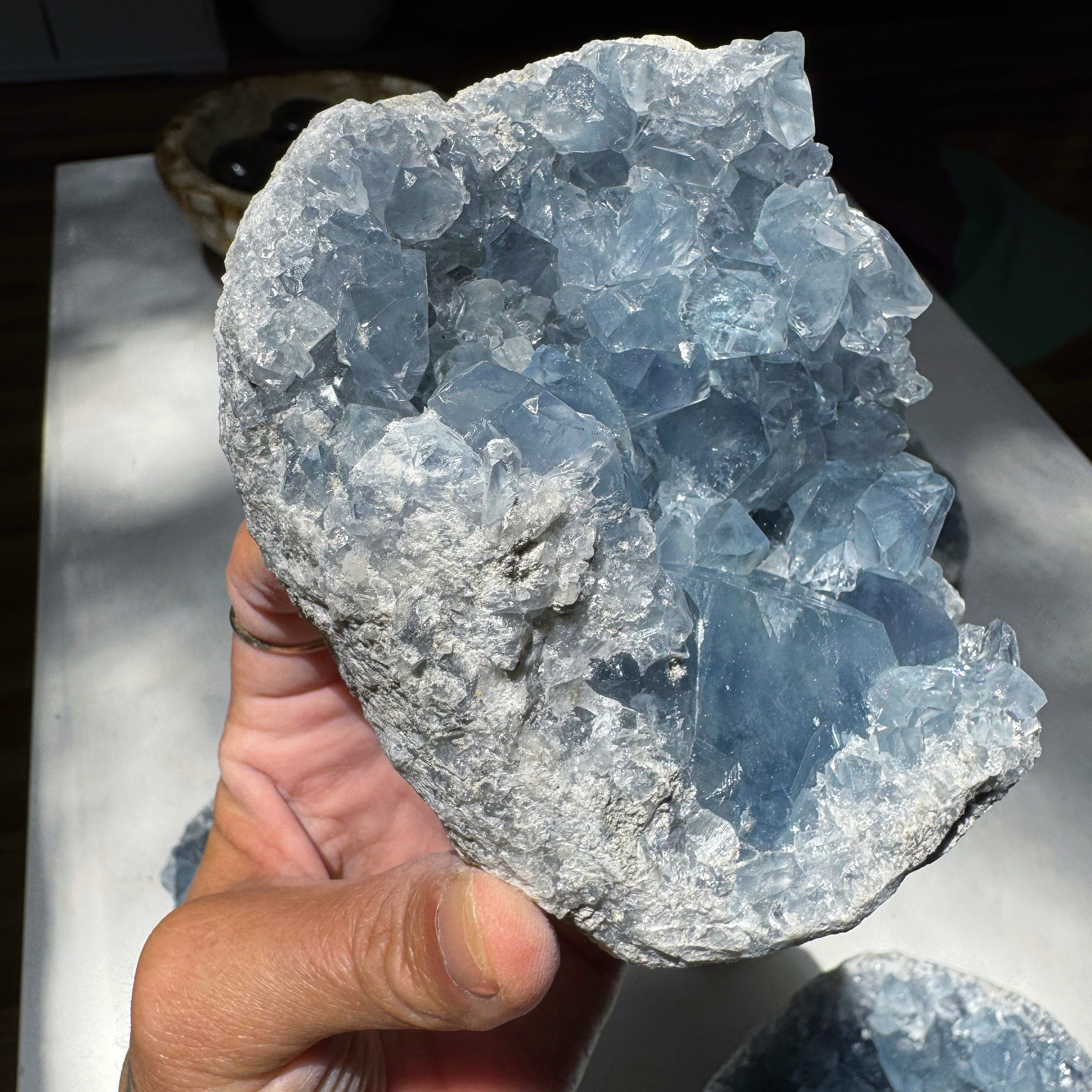 Celestite Cluster Baltic Mermaid